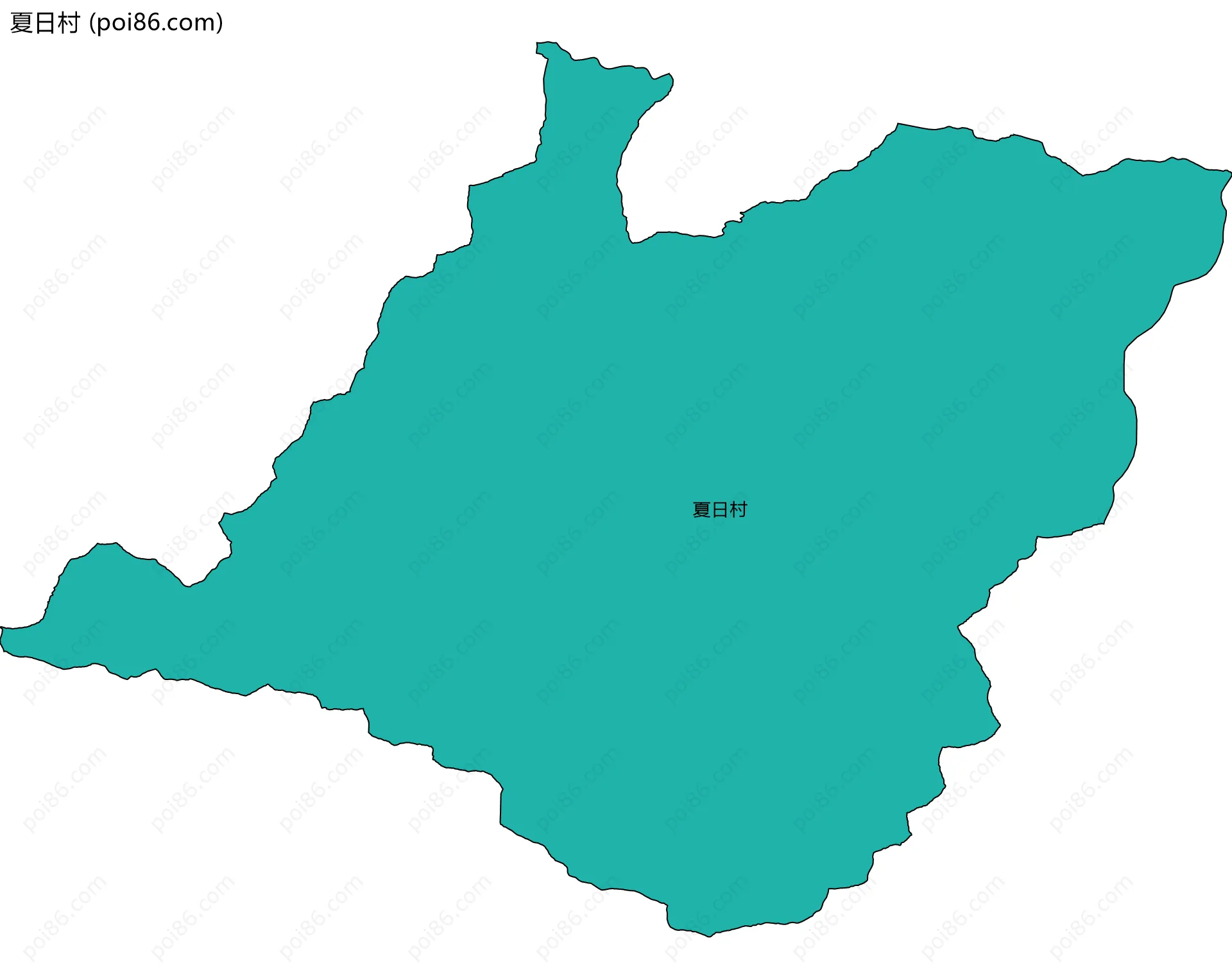 夏日村边界地图