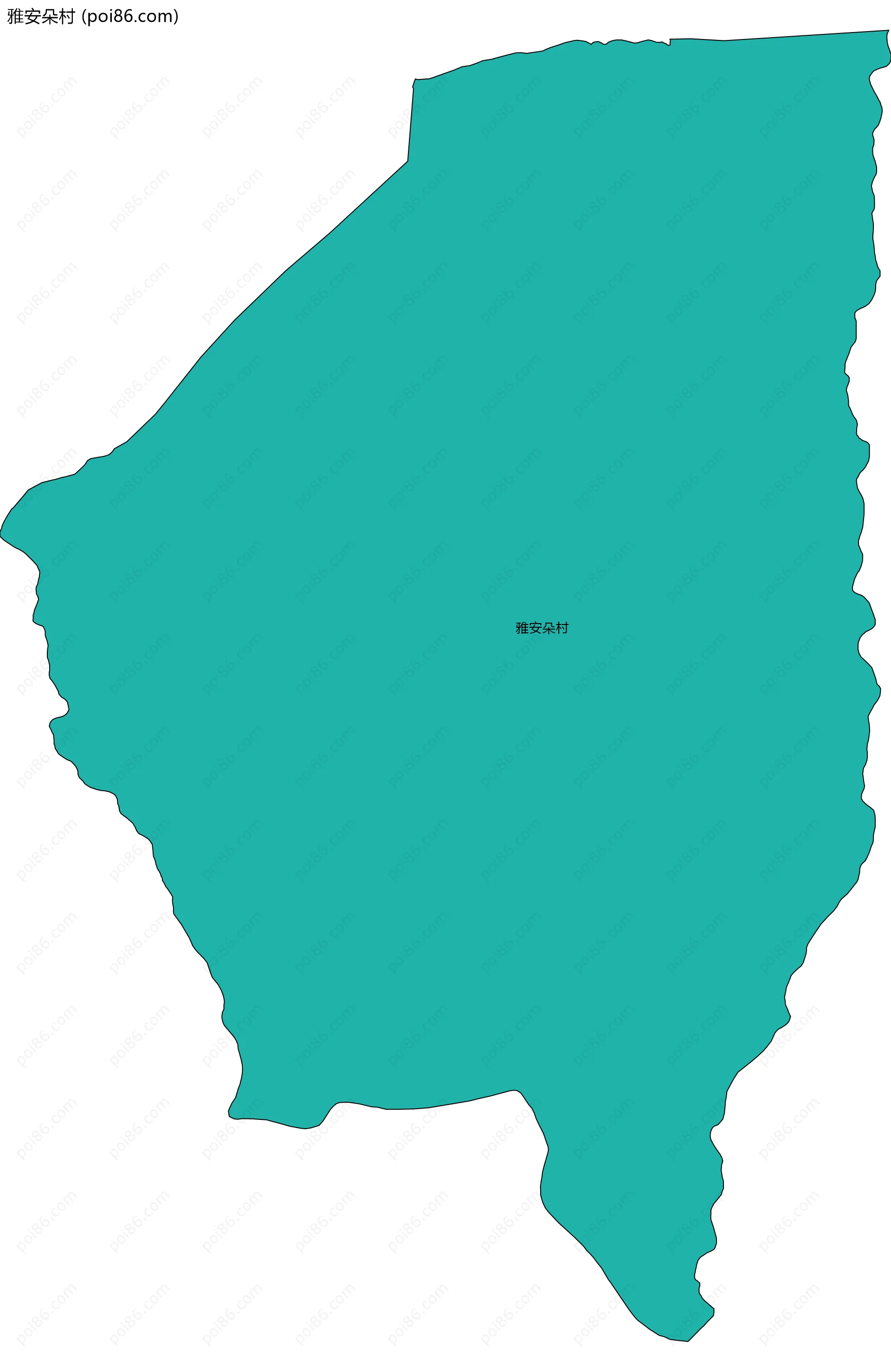 雅安朵村边界地图