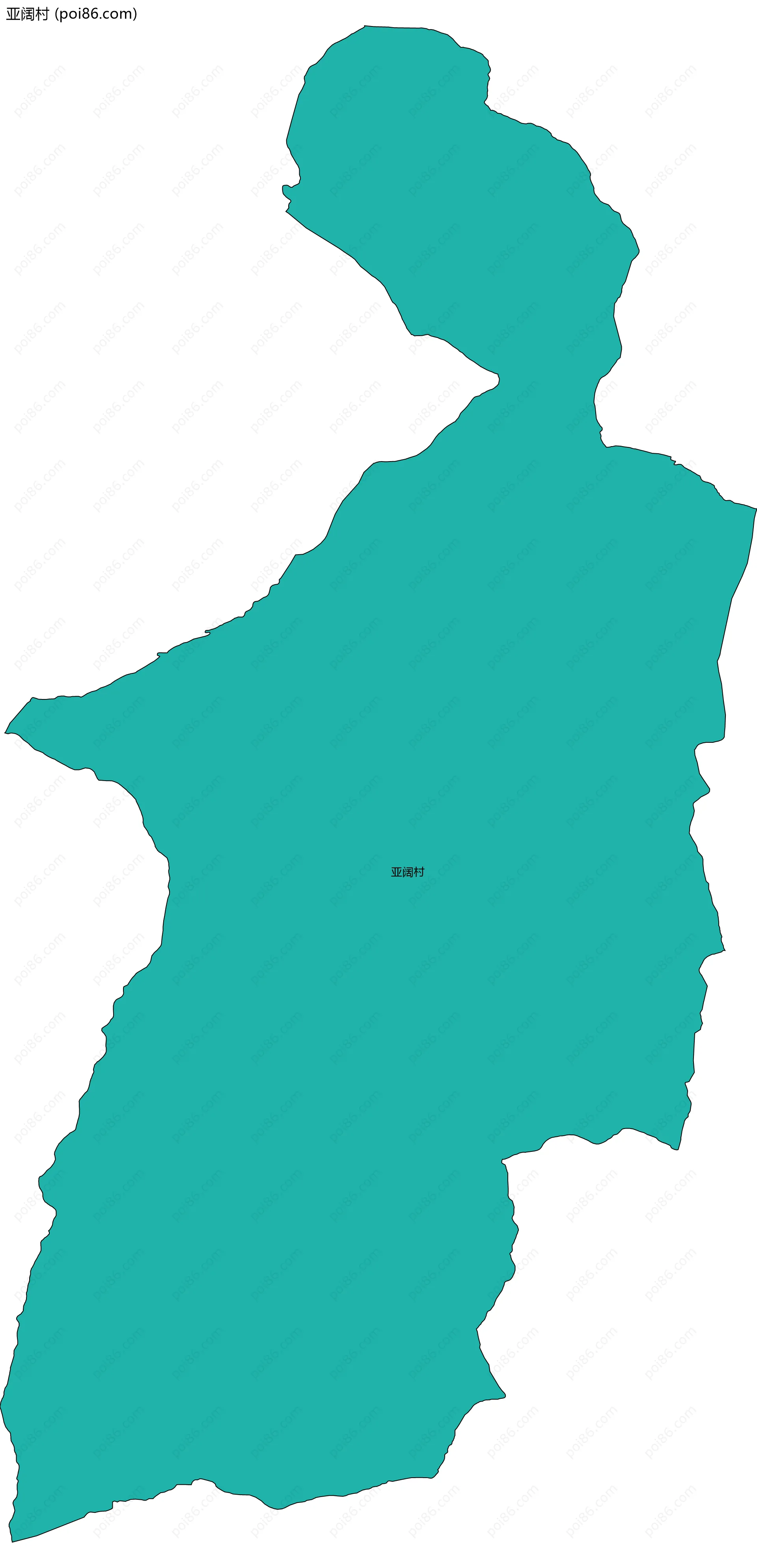 亚阔村边界地图