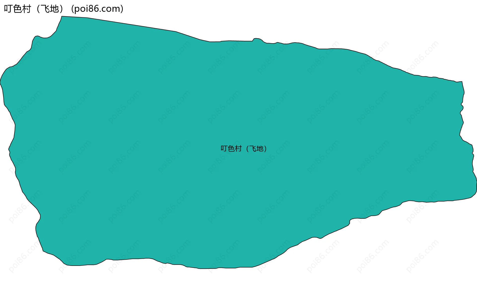 叮色村（飞地）边界地图