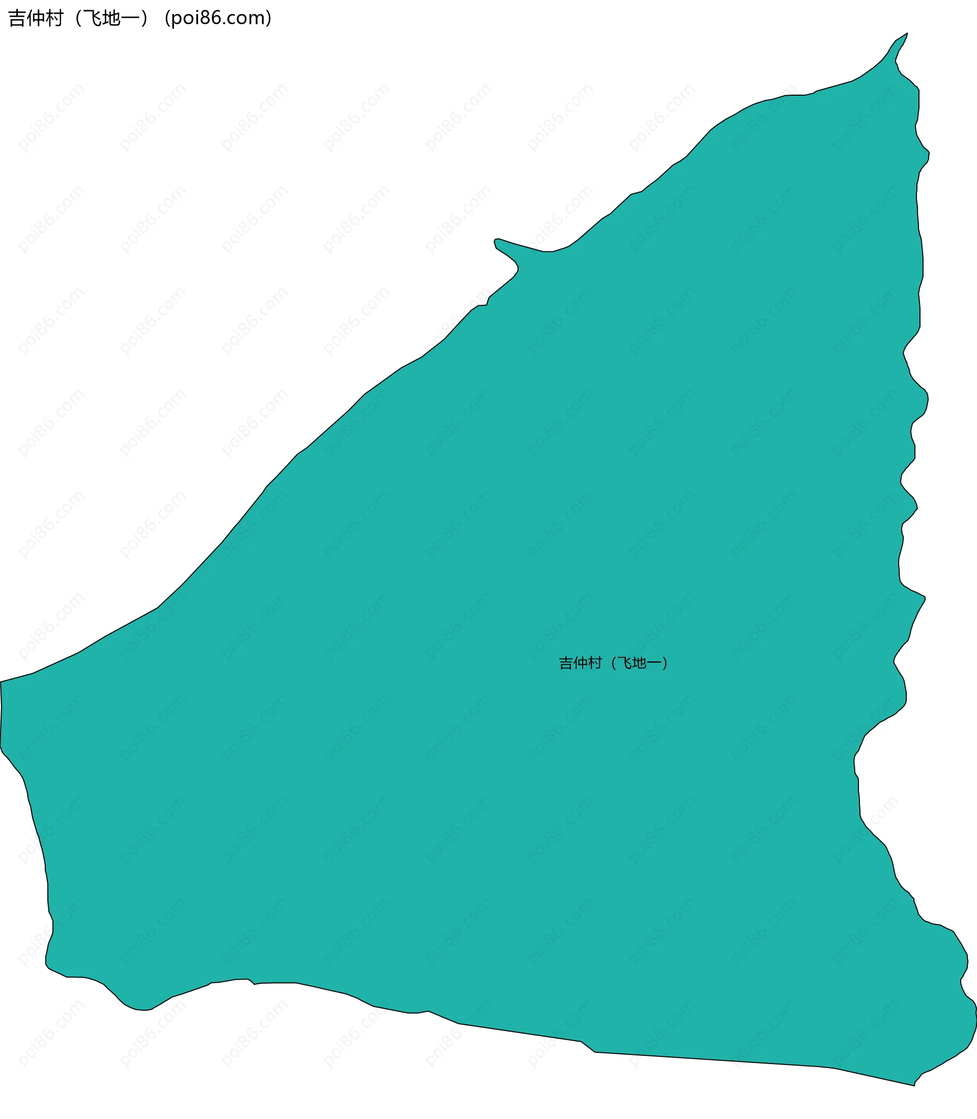 吉仲村（飞地一）边界地图