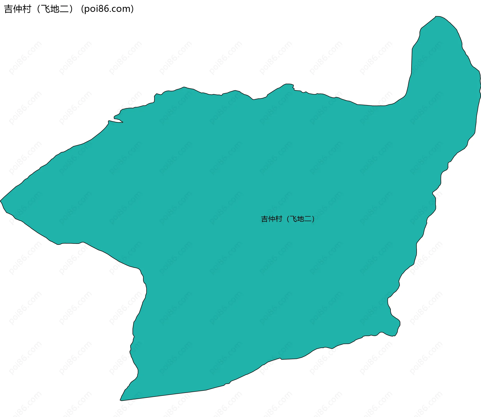 吉仲村（飞地二）边界地图