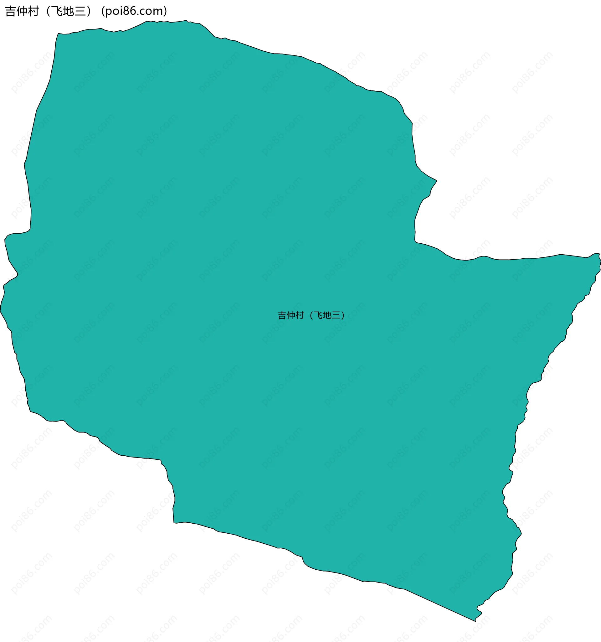 吉仲村（飞地三）边界地图