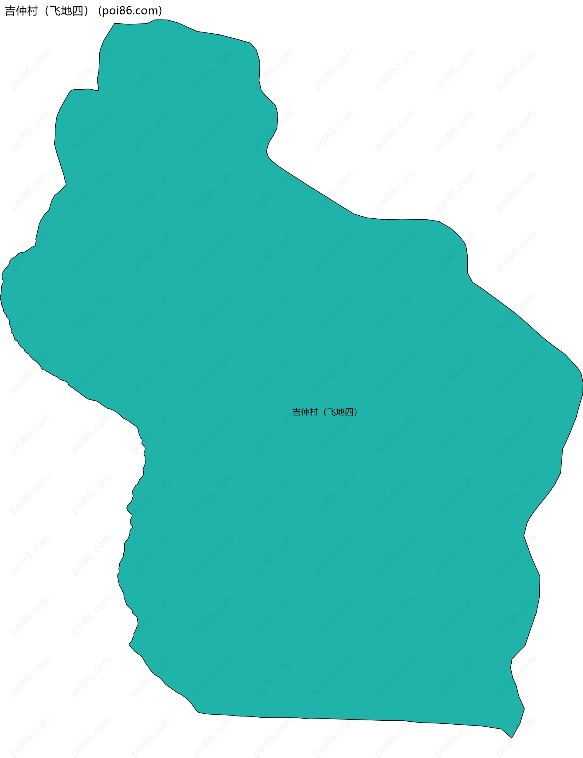 吉仲村（飞地四）边界地图