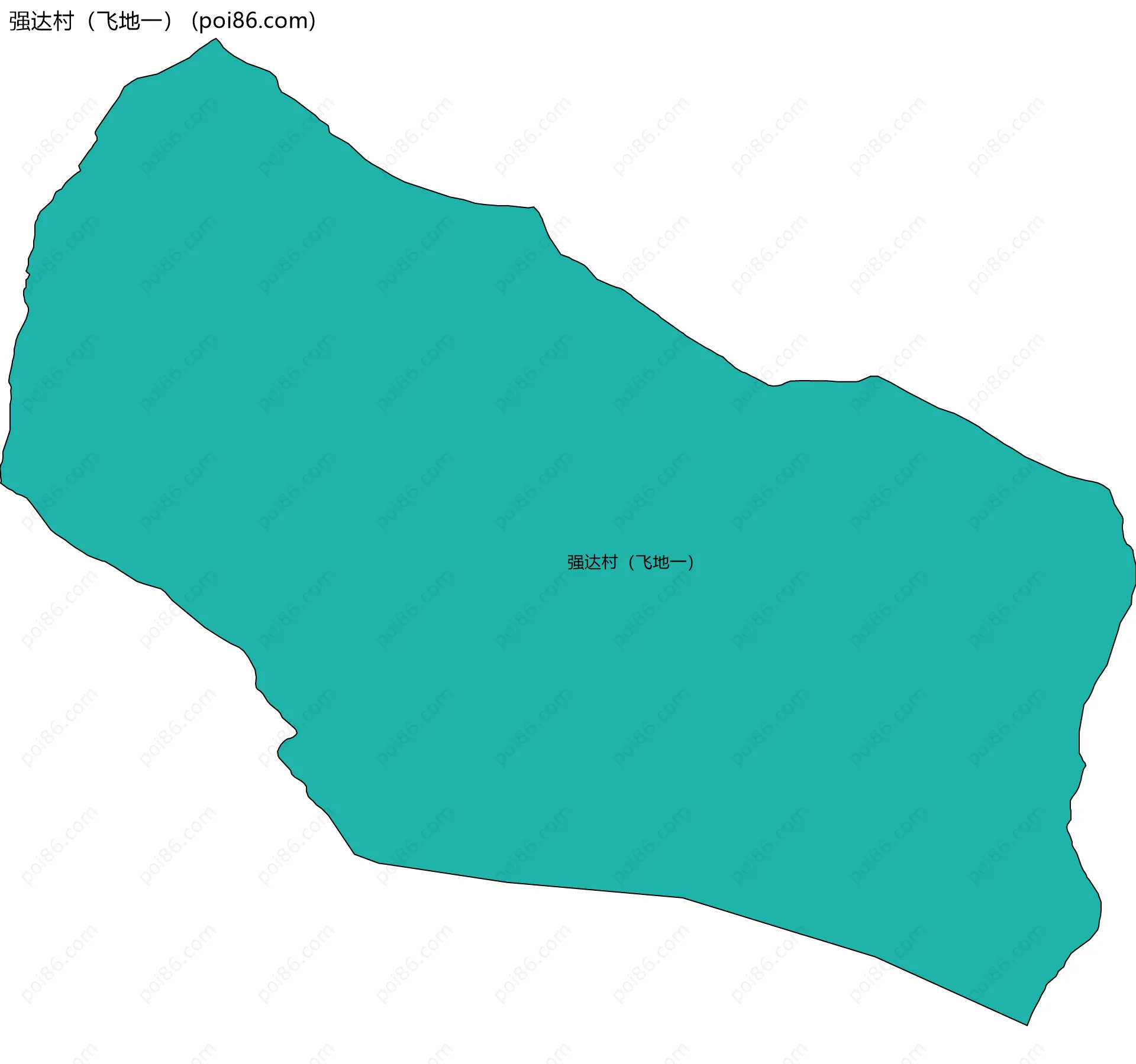 强达村（飞地一）边界地图