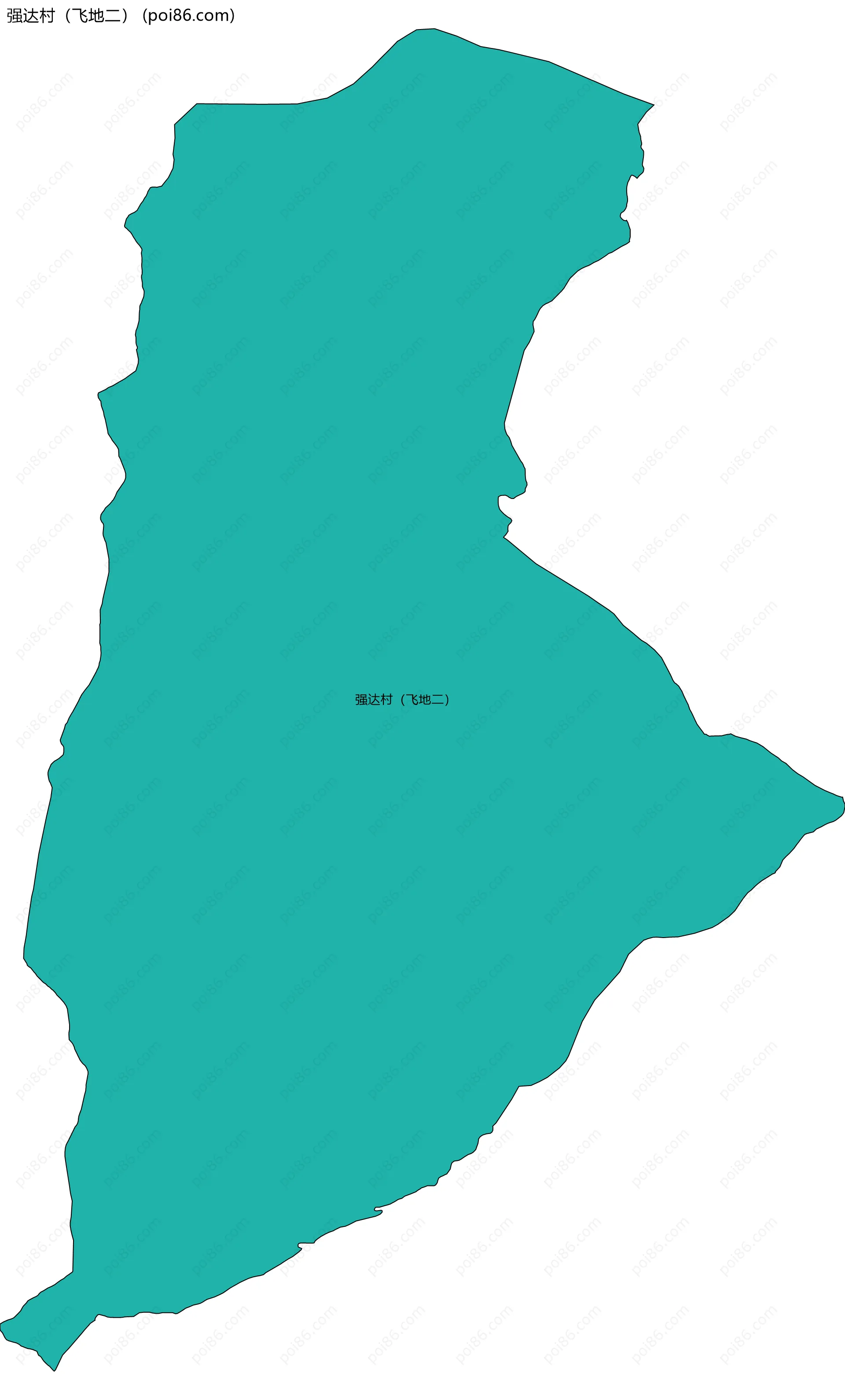 强达村（飞地二）边界地图