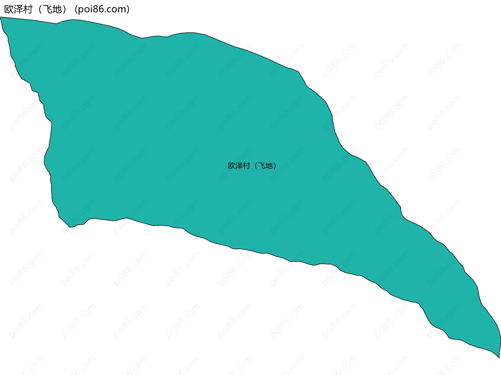 欧泽村（飞地）边界地图