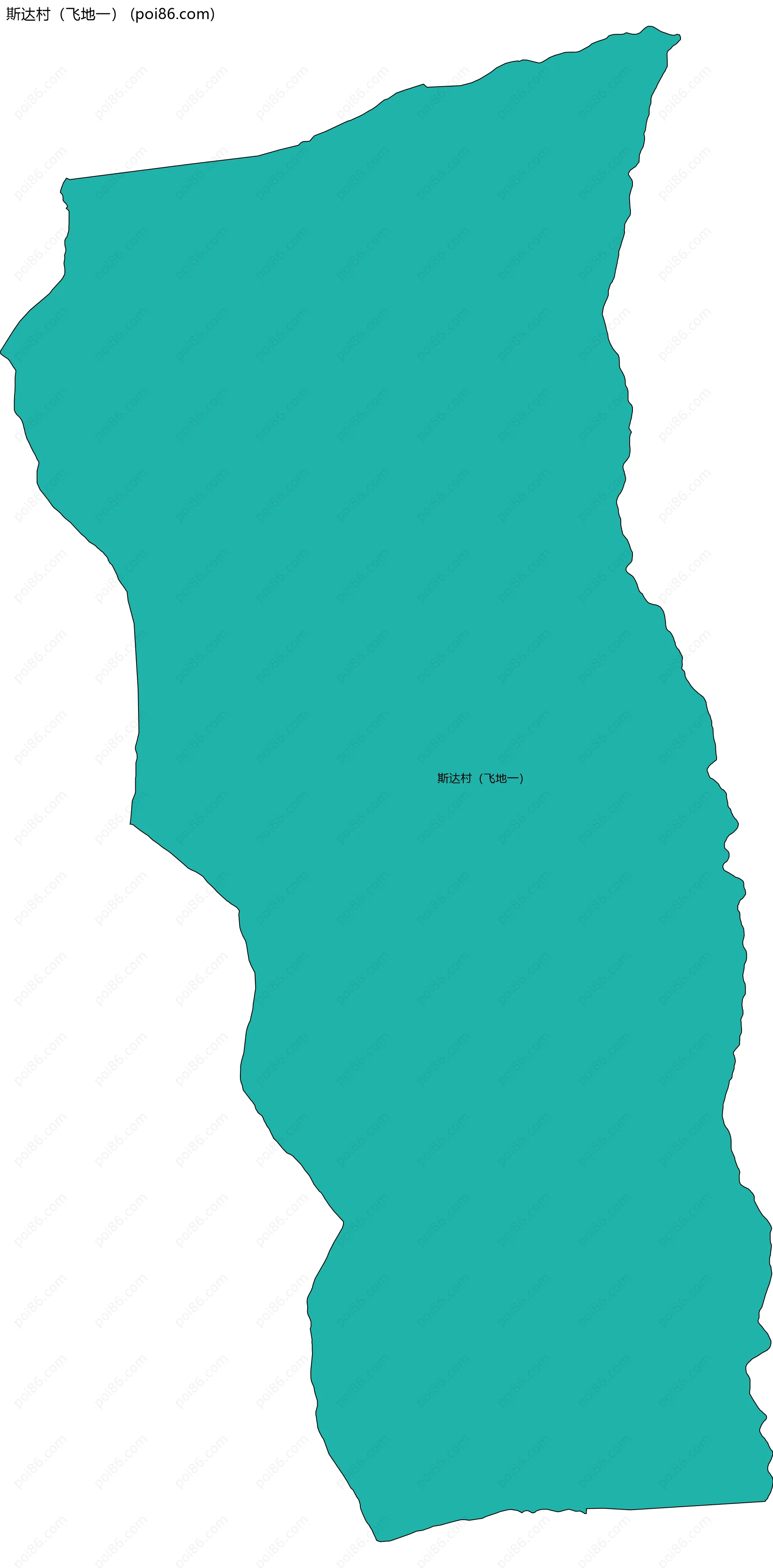 斯达村（飞地一）边界地图