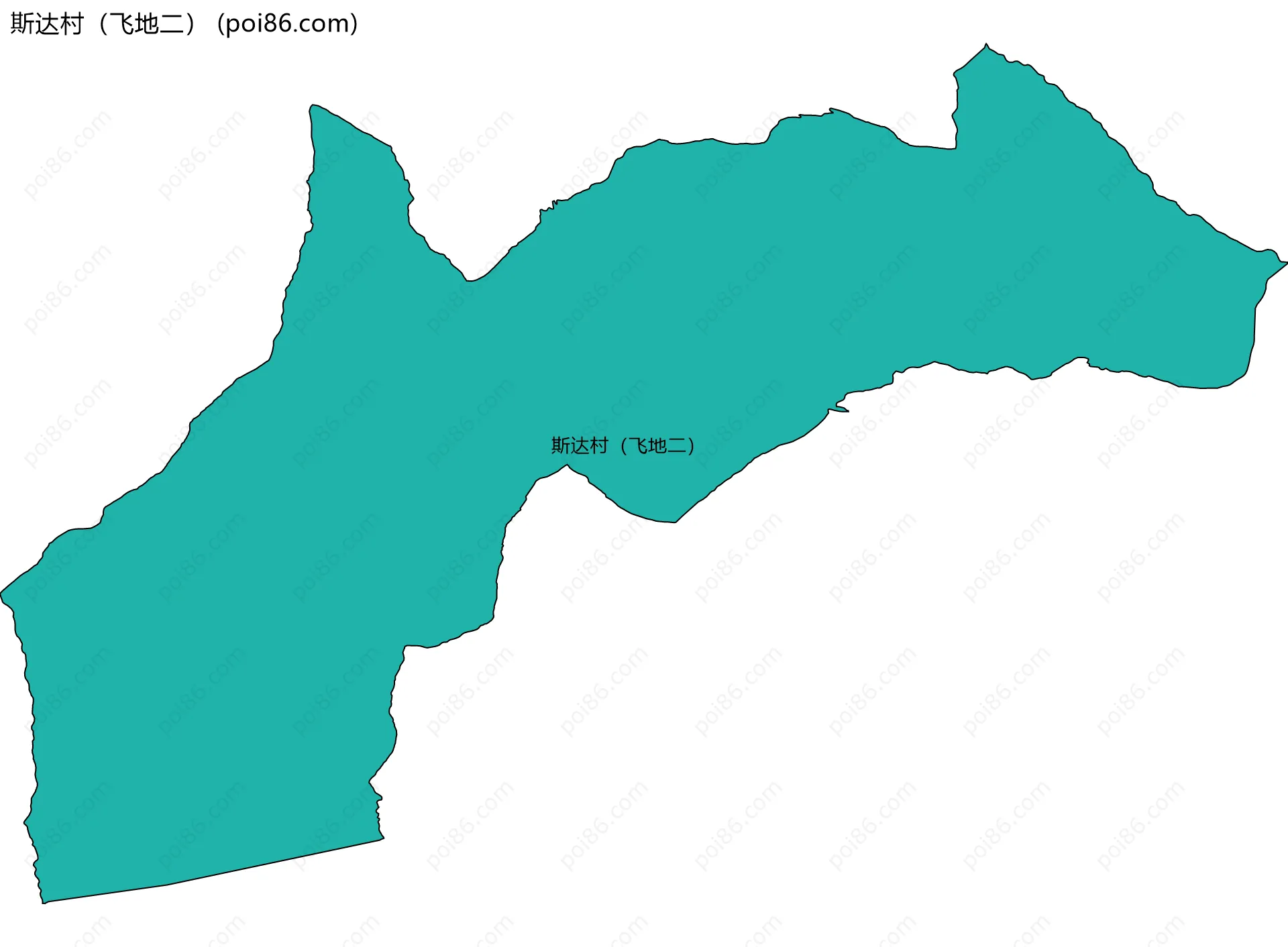 斯达村（飞地二）边界地图
