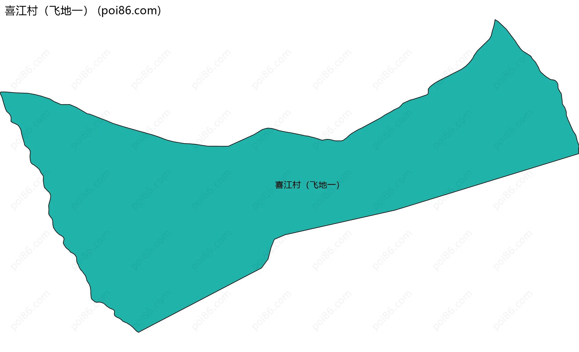 喜江村（飞地一）边界地图