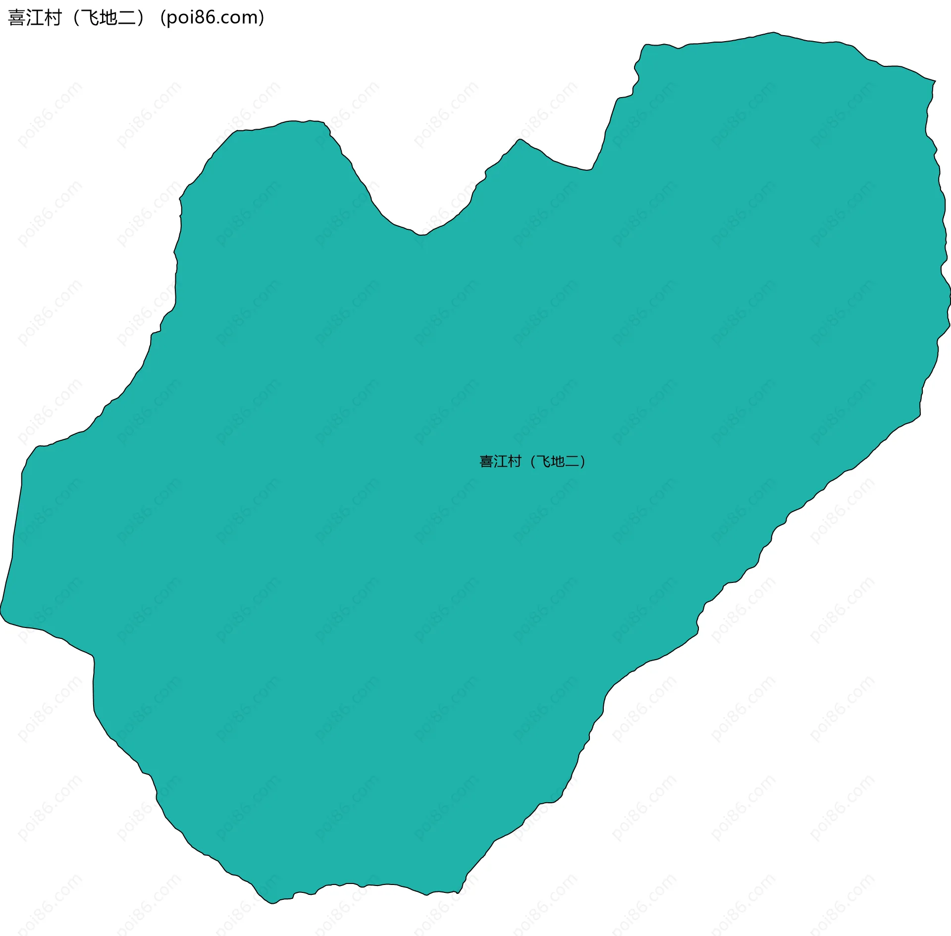 喜江村（飞地二）边界地图