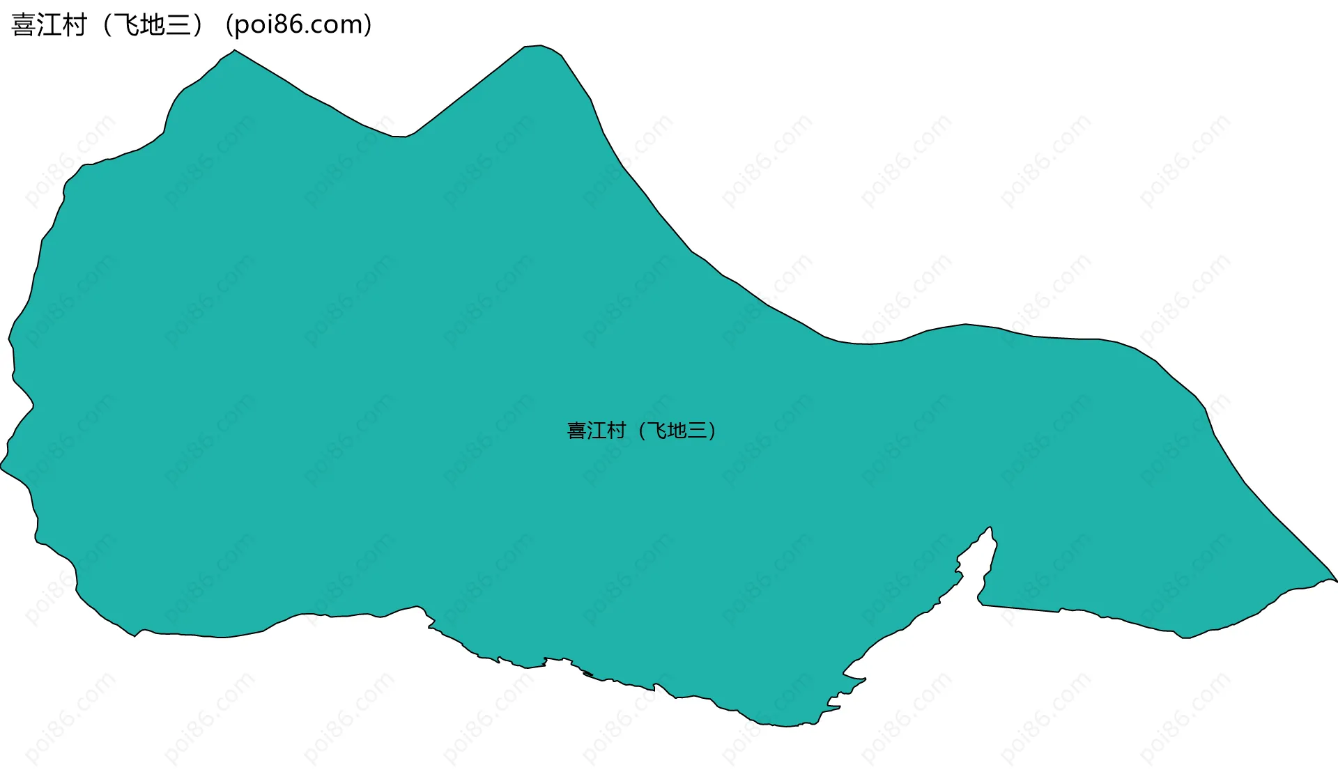 喜江村（飞地三）边界地图