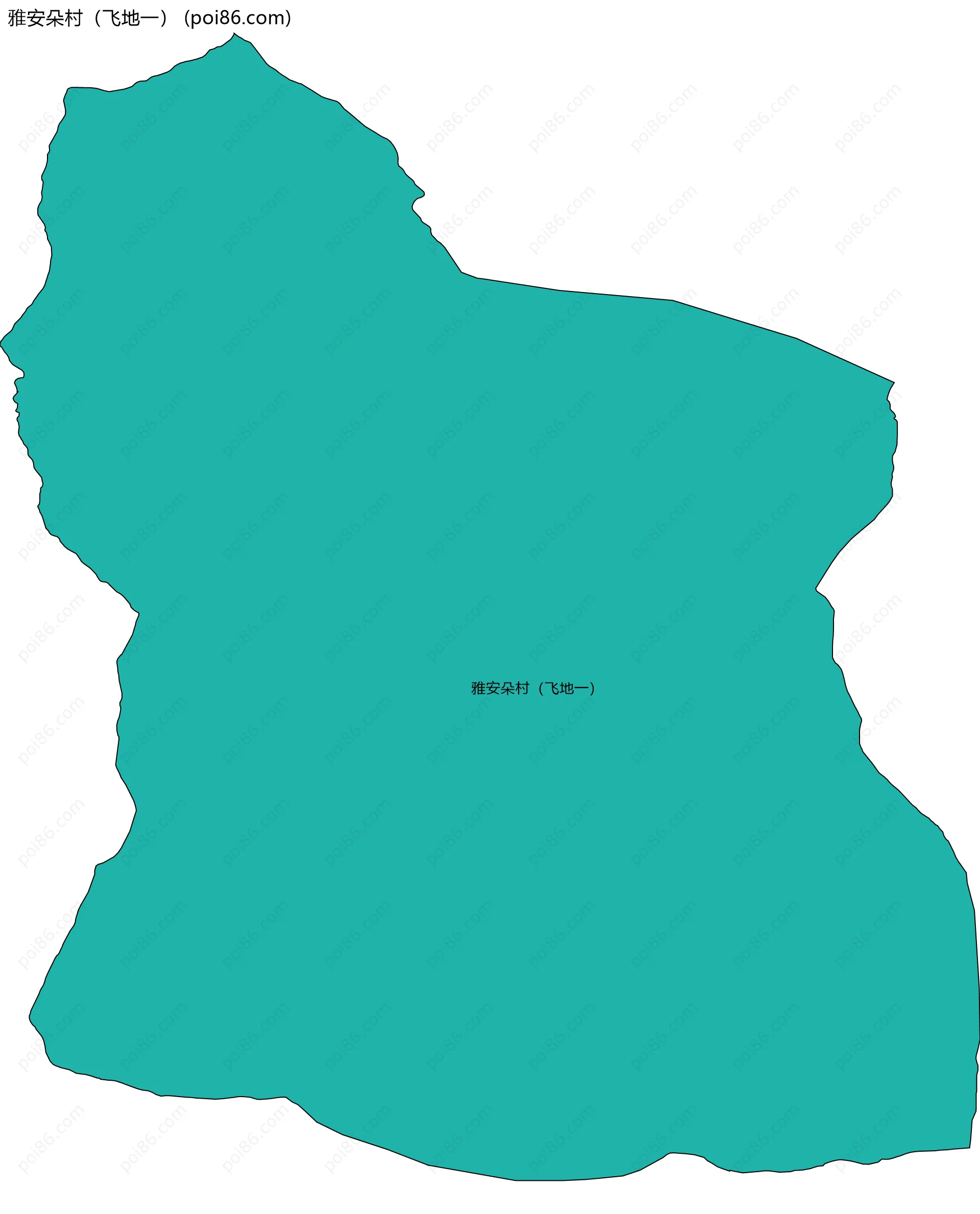 雅安朵村（飞地一）边界地图