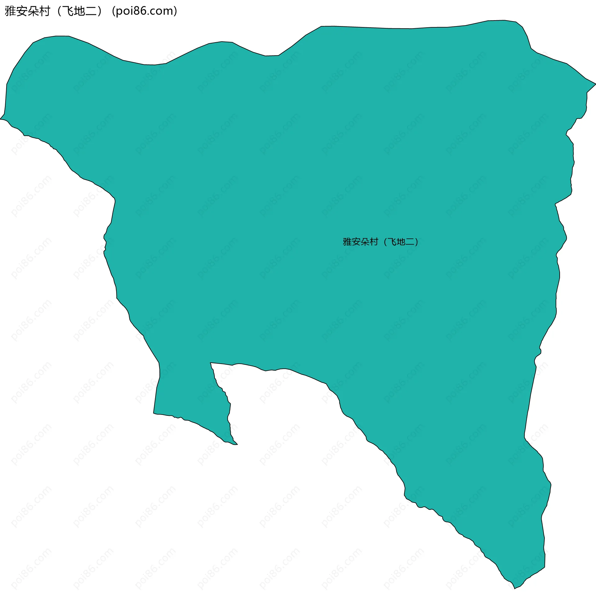 雅安朵村（飞地二）边界地图
