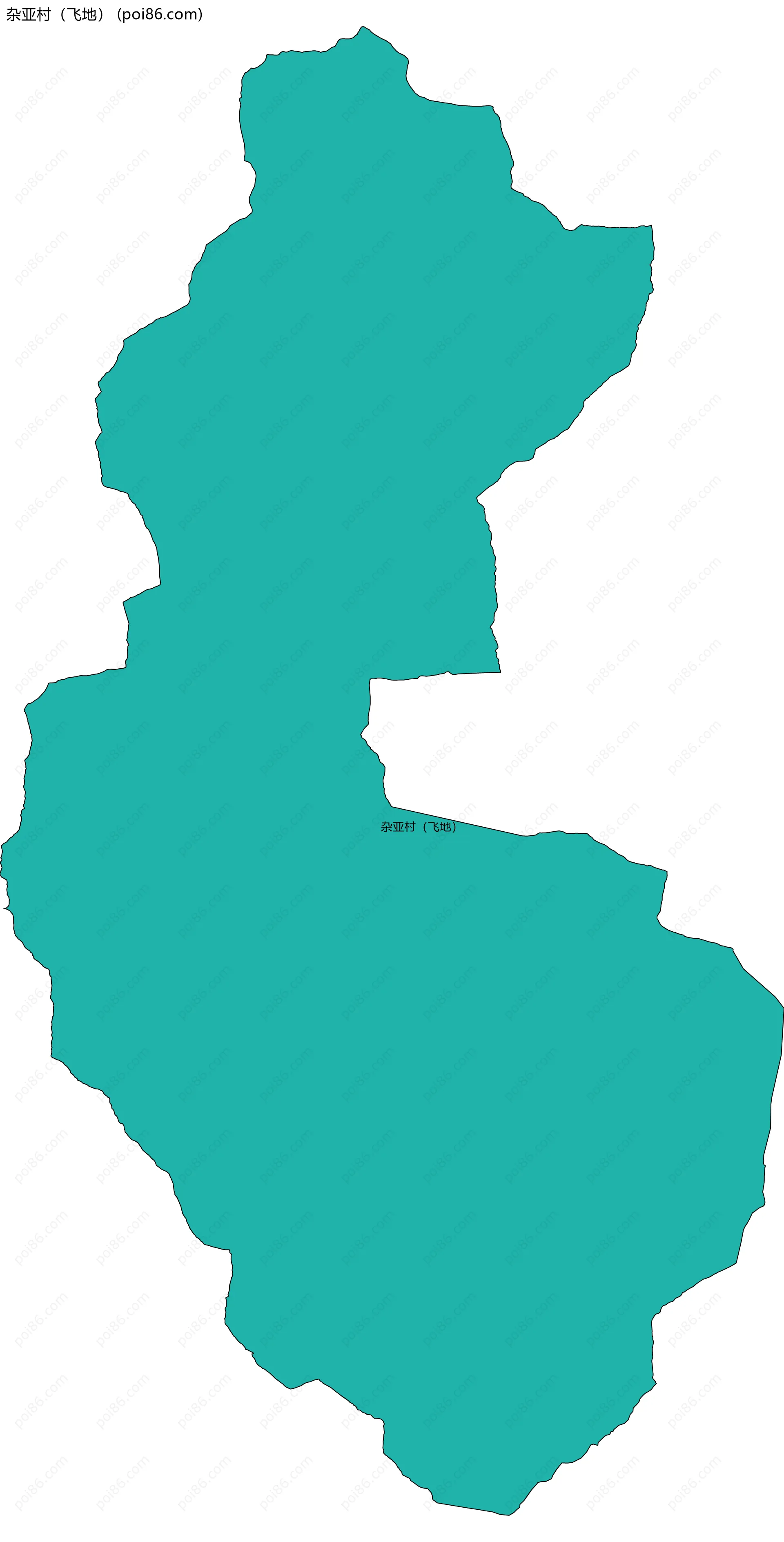 杂亚村（飞地）边界地图