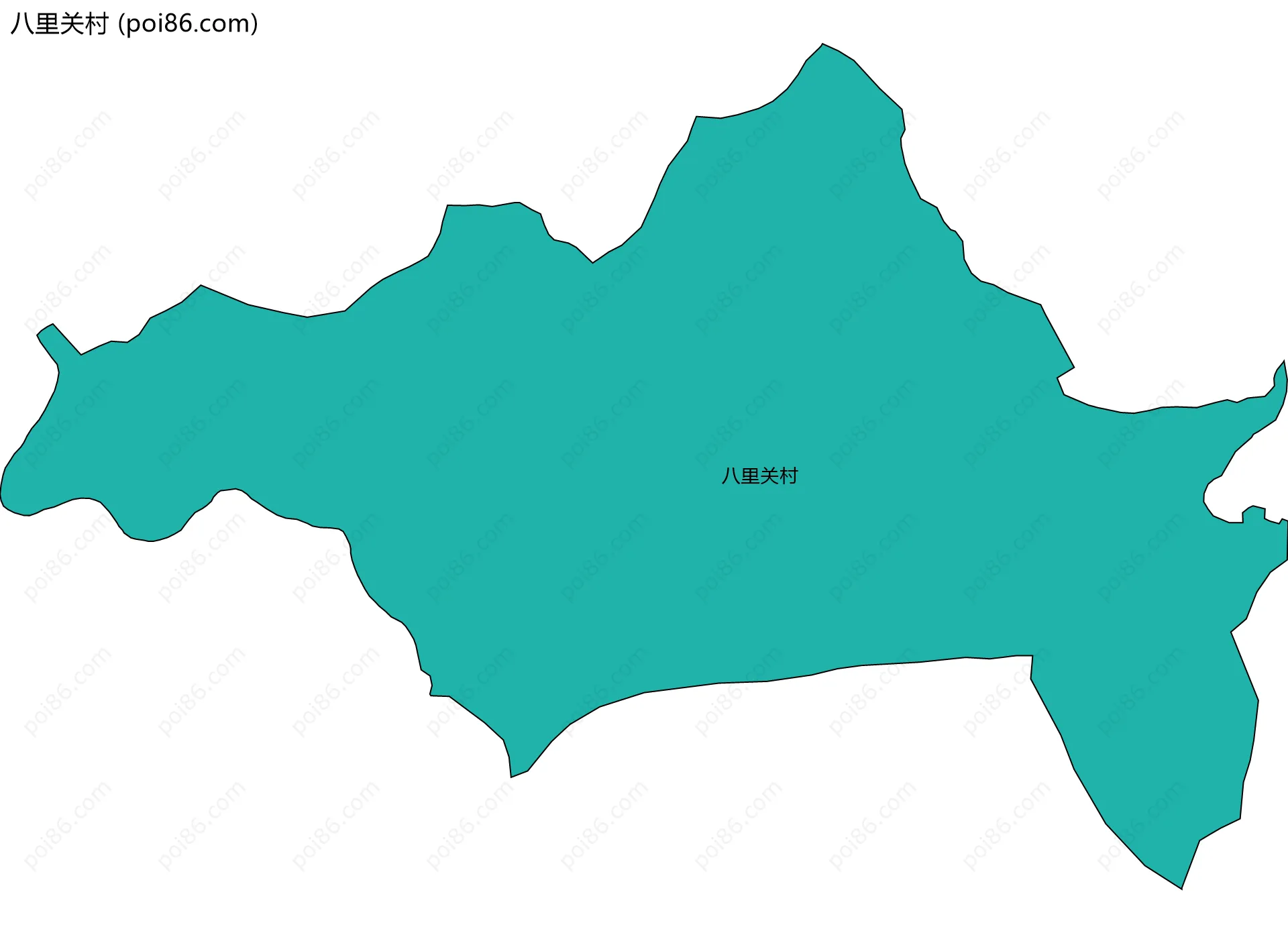 八里关村边界地图