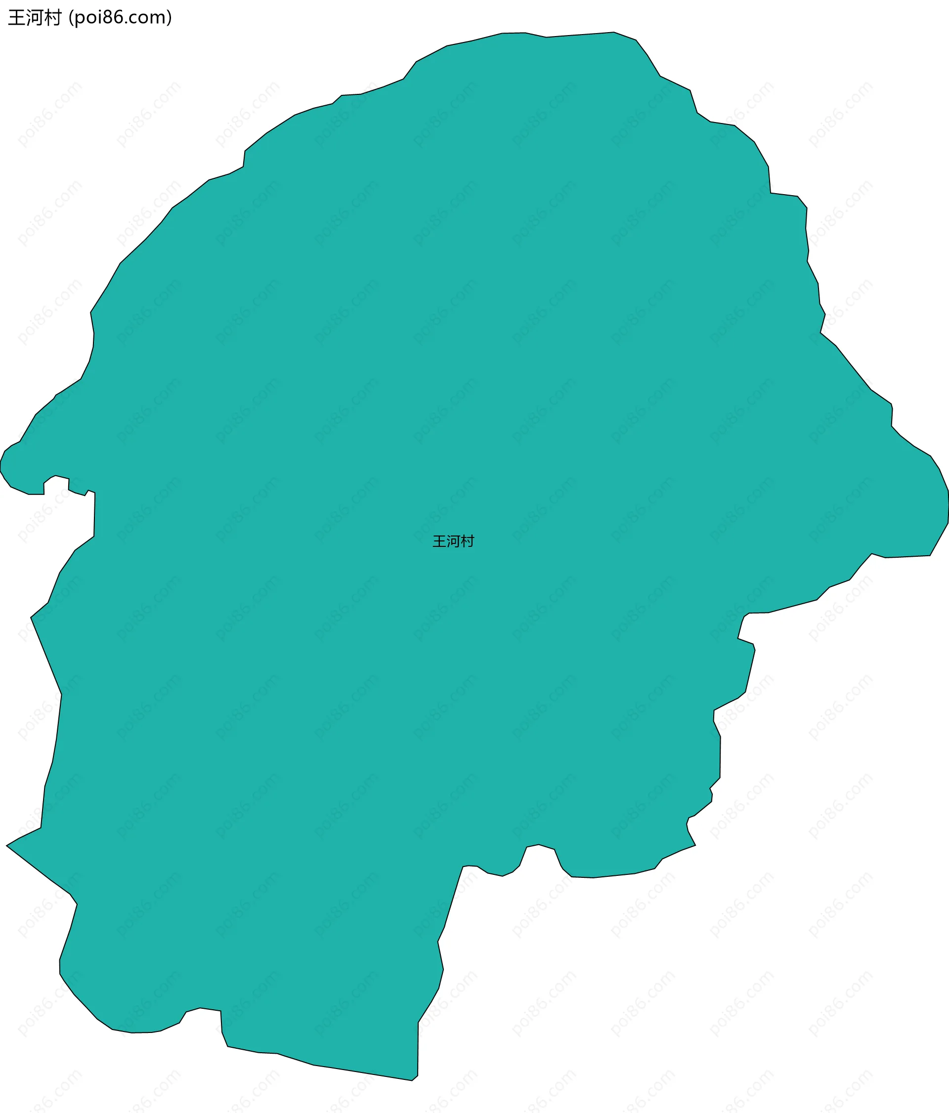 王河村边界地图