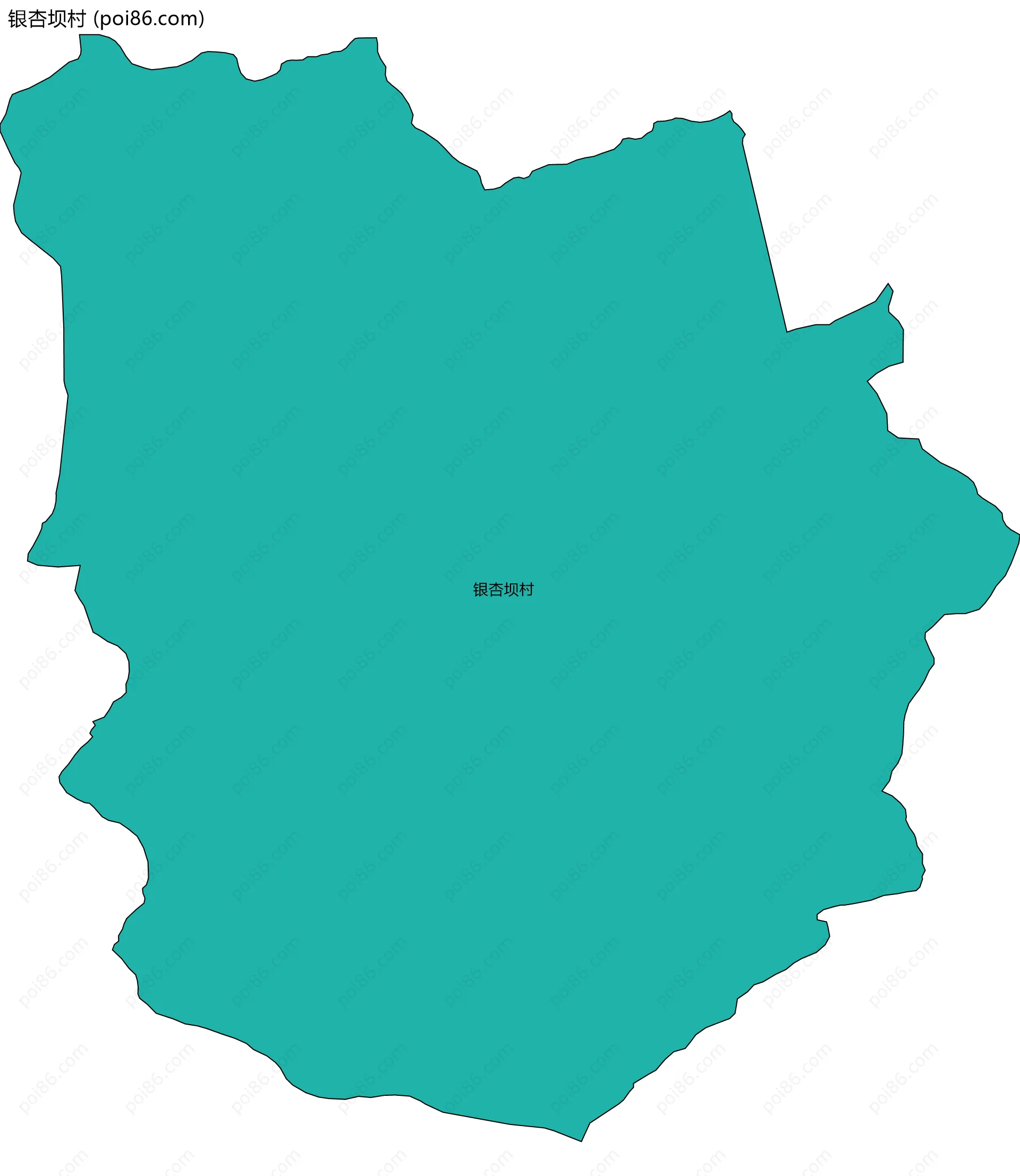 银杏坝村边界地图