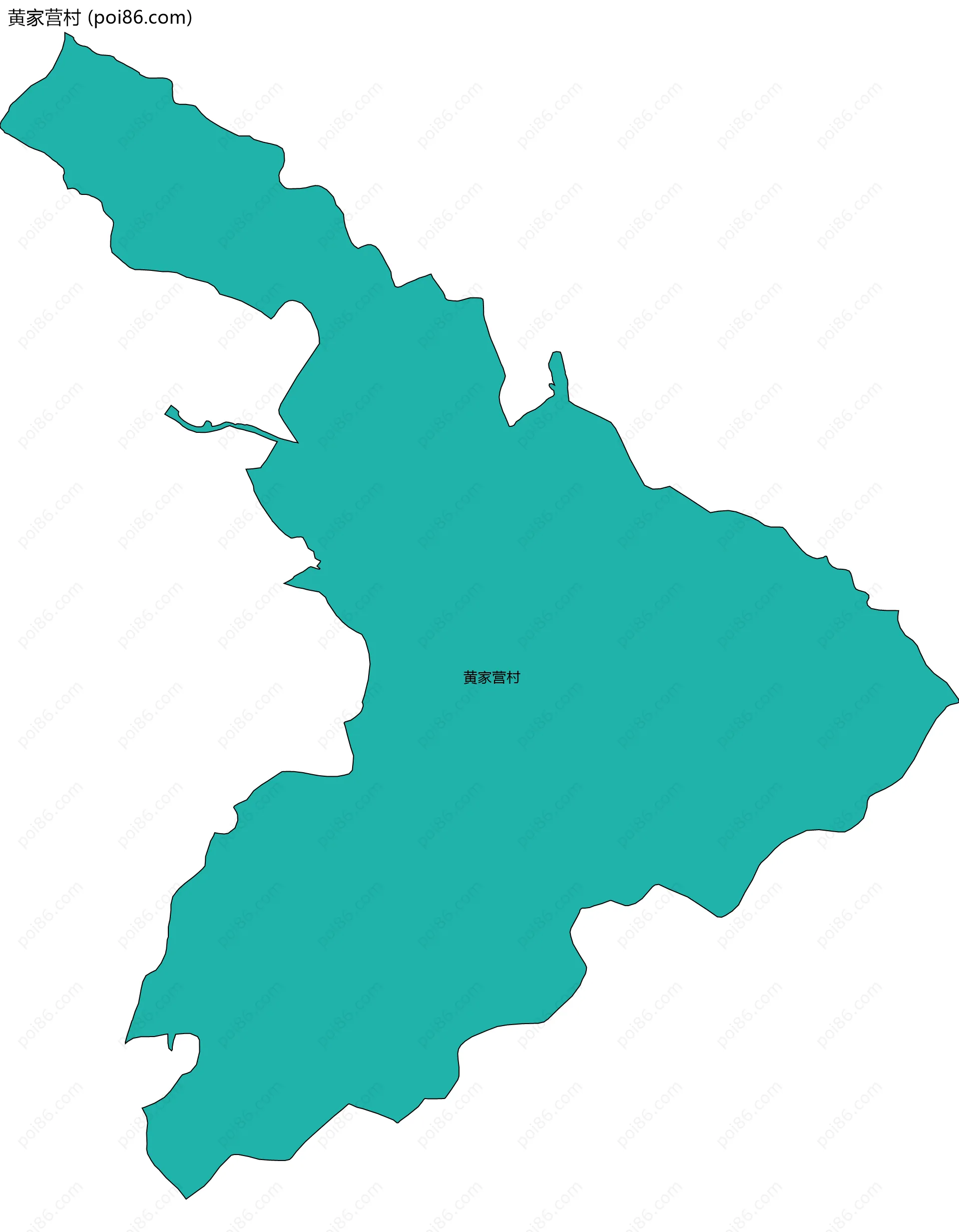 黄家营村边界地图