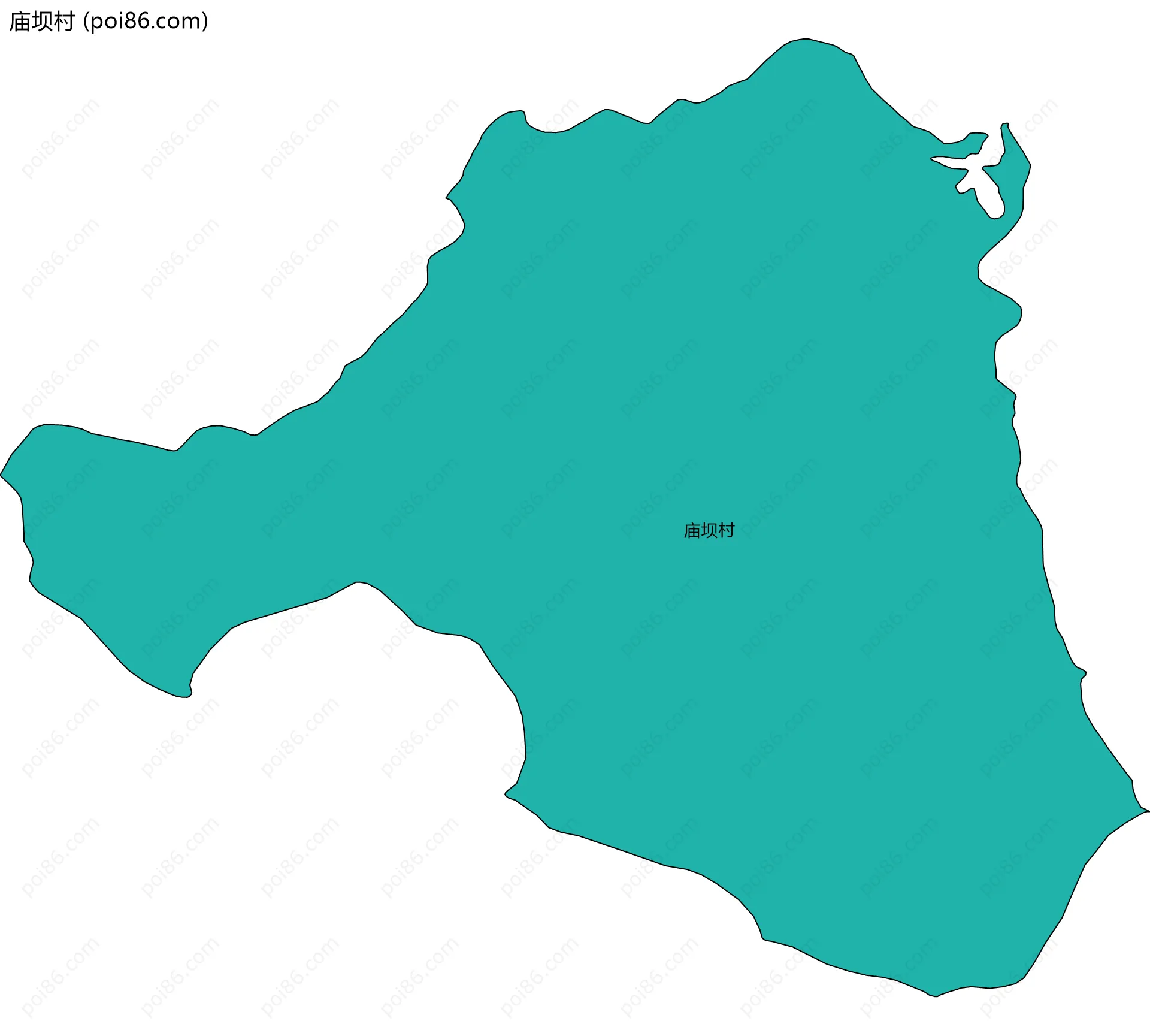 庙坝村边界地图