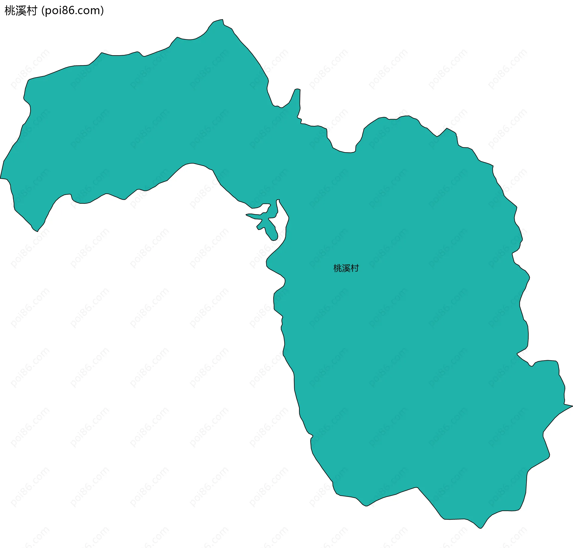桃溪村边界地图