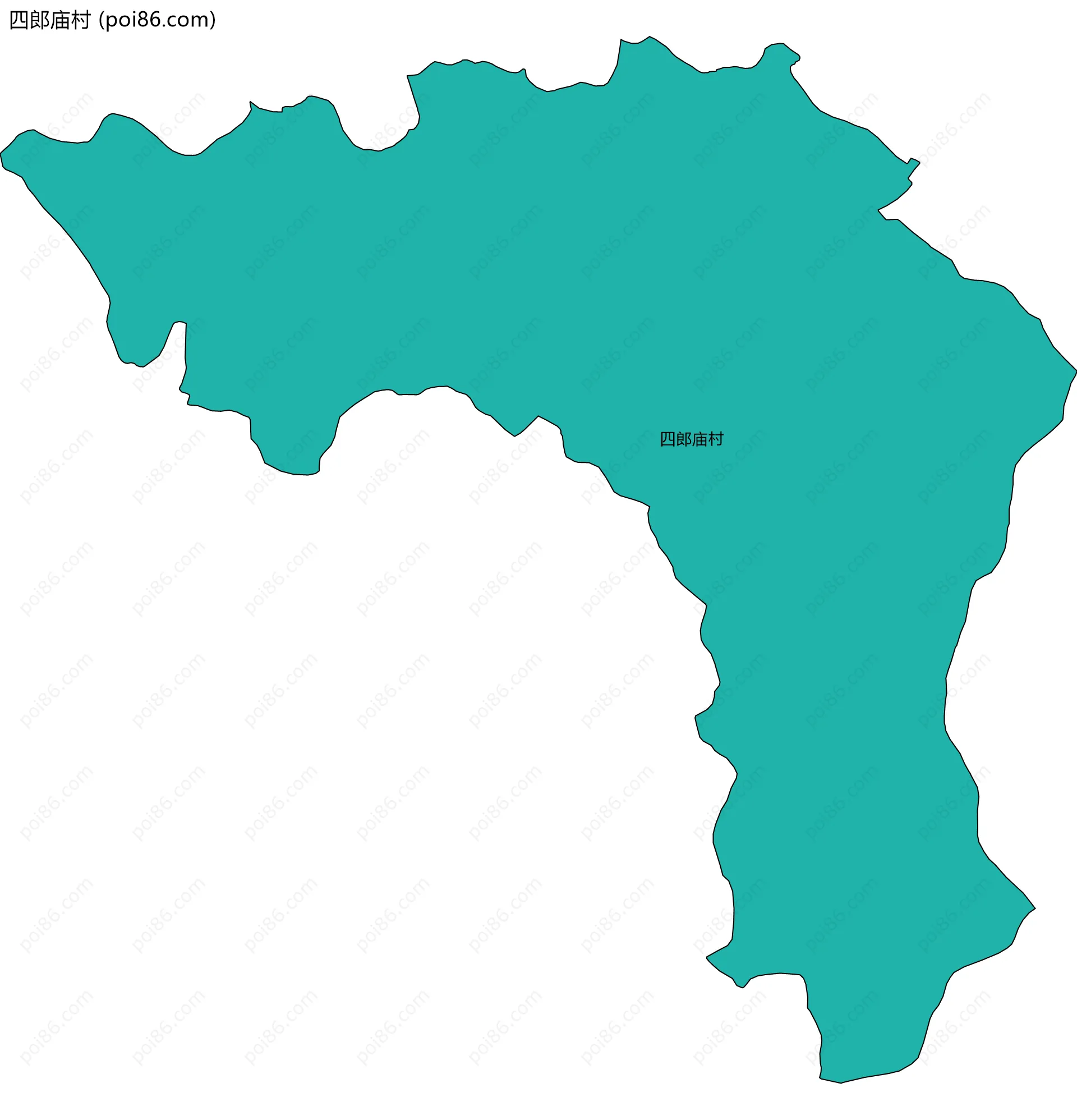 四郎庙村边界地图