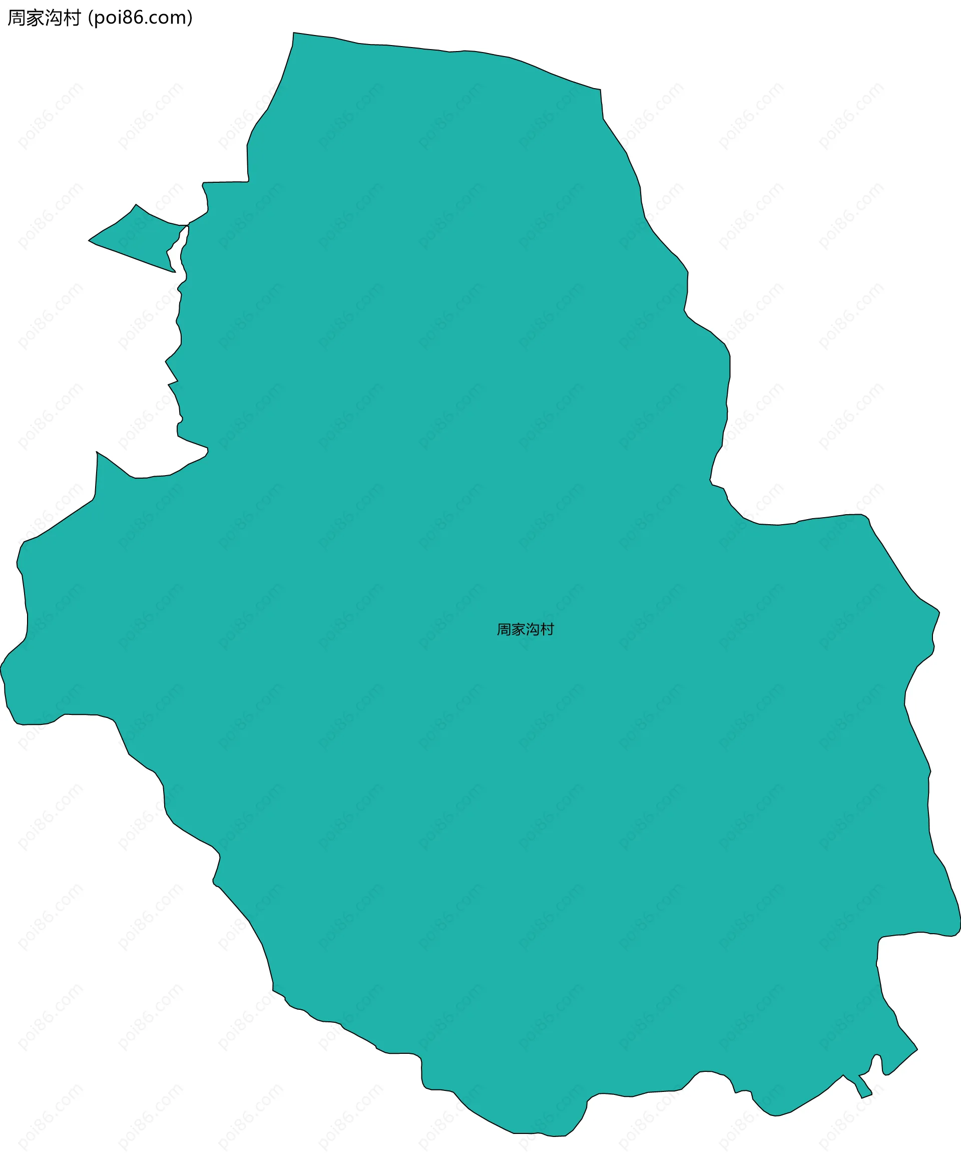 周家沟村边界地图