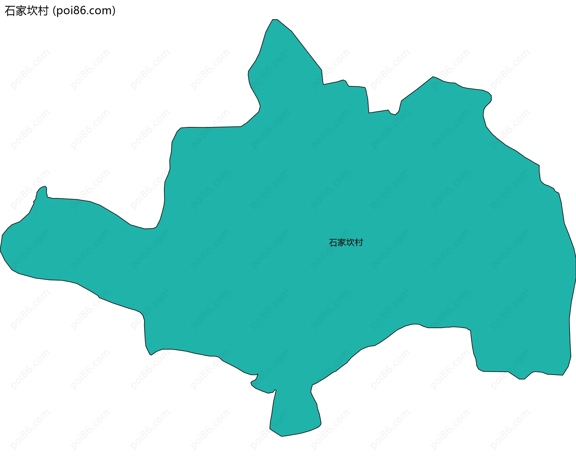 石家坎村边界地图