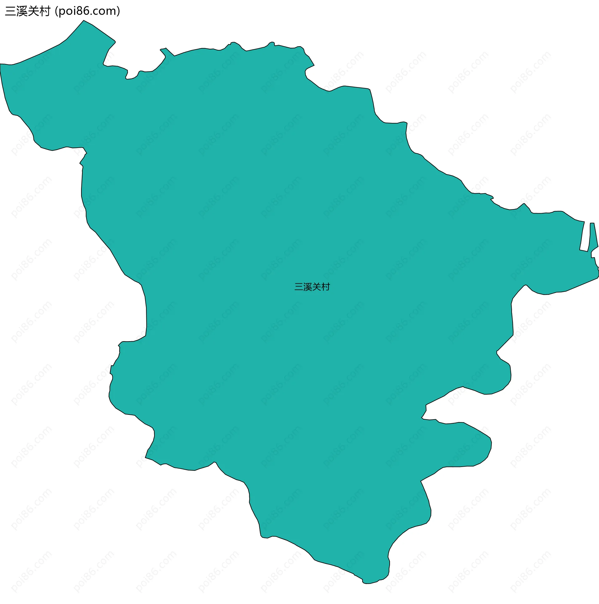 三溪关村边界地图