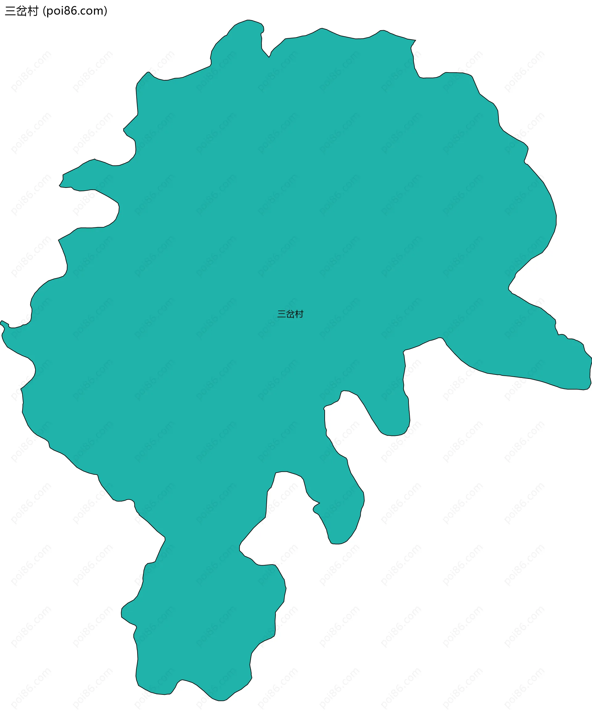 三岔村边界地图