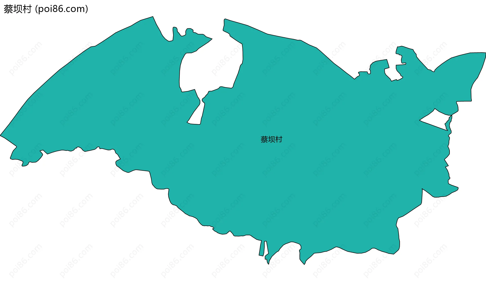 蔡坝村边界地图