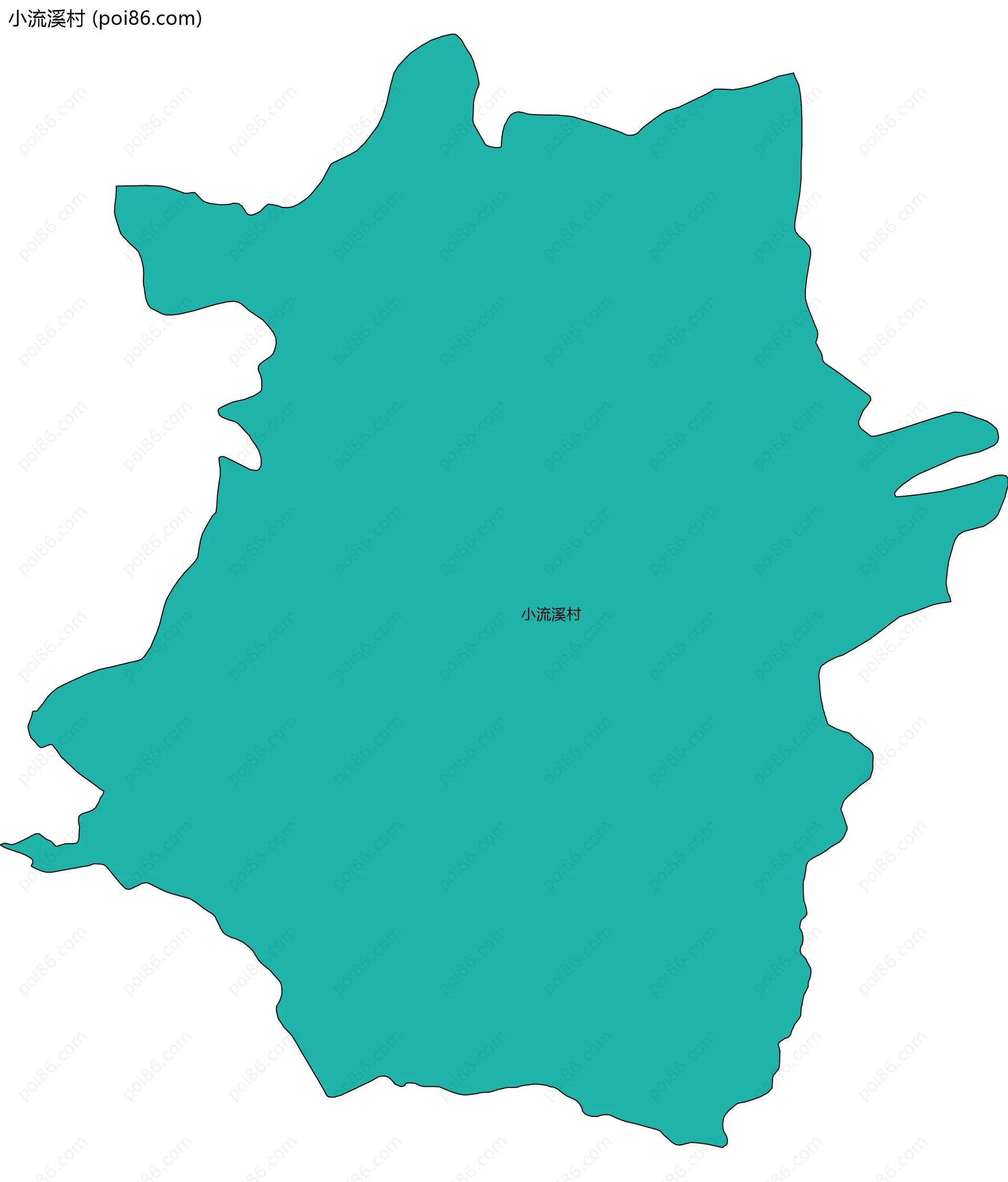 小流溪村边界地图