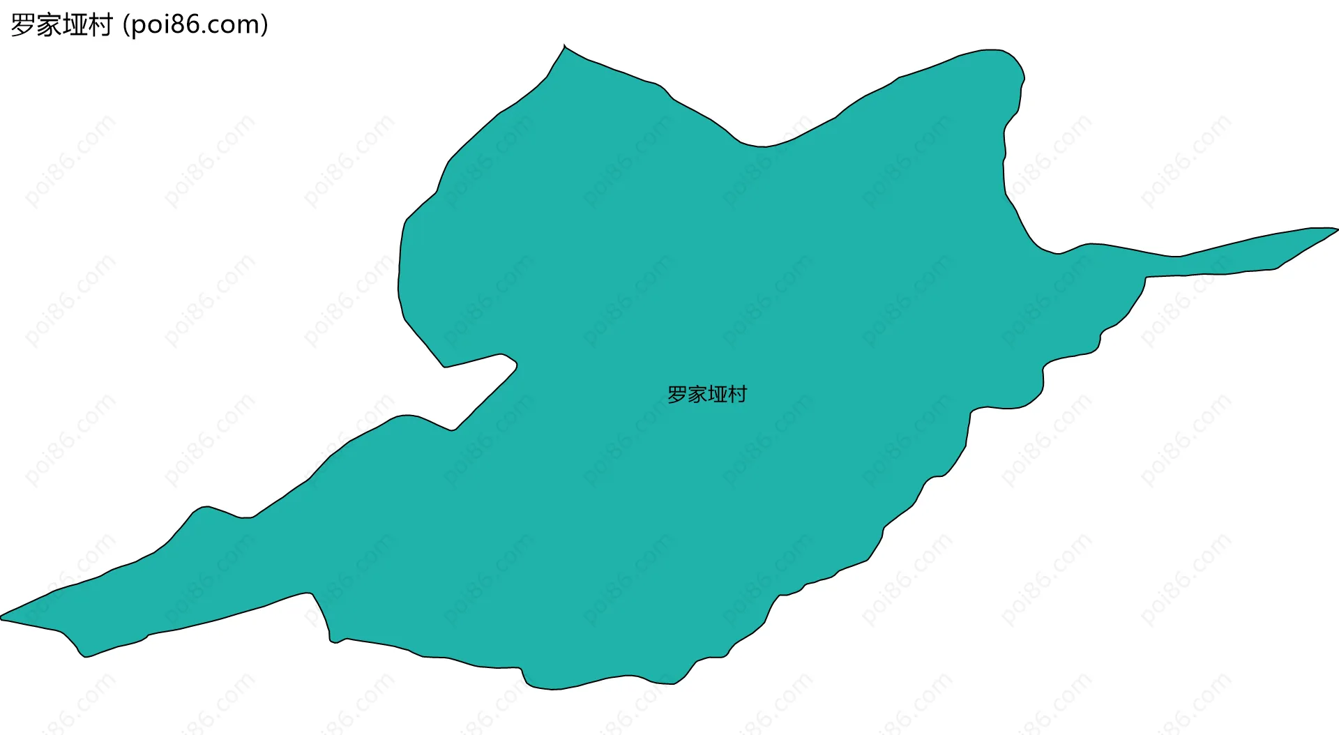 罗家垭村边界地图