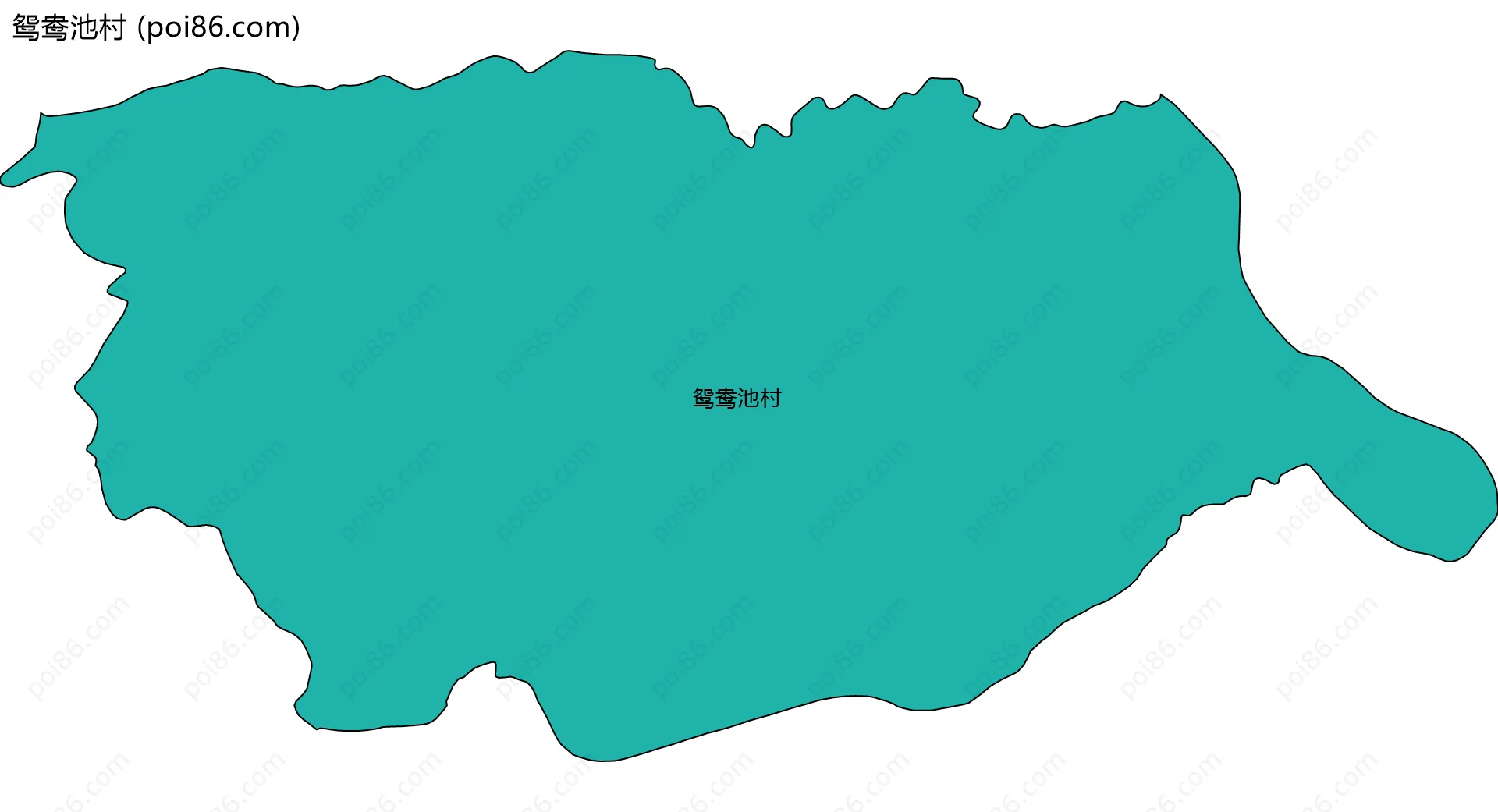 鸳鸯池村边界地图
