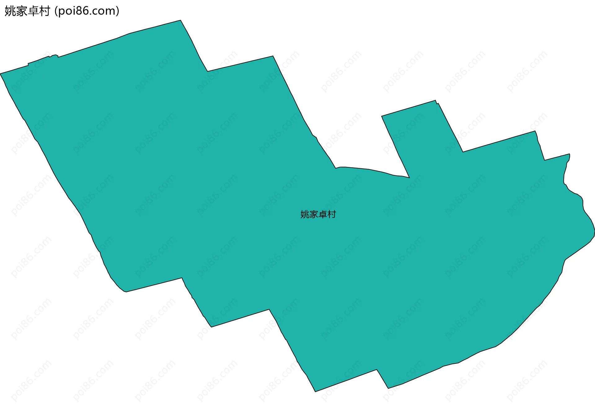 姚家卓村边界地图