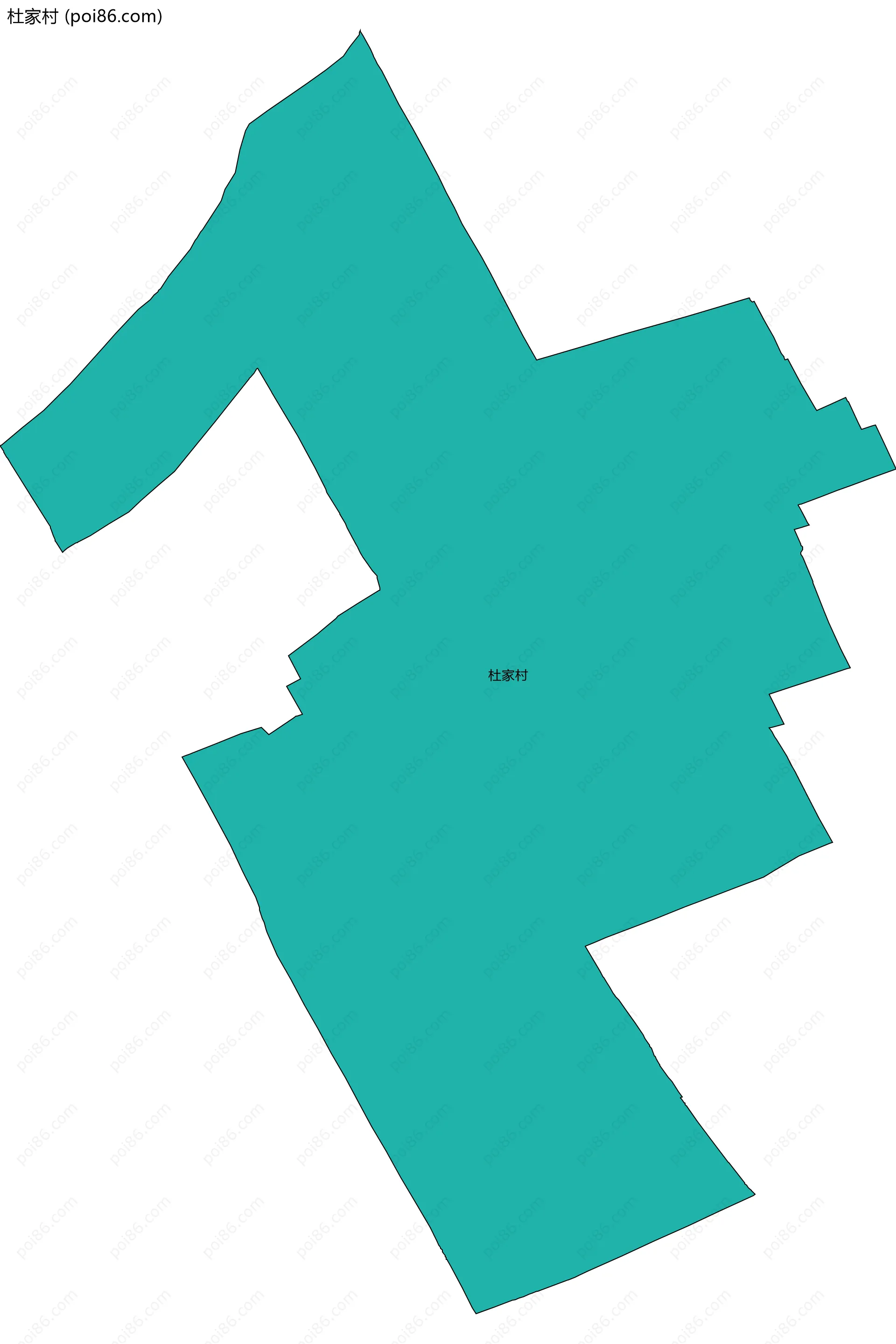 杜家村边界地图