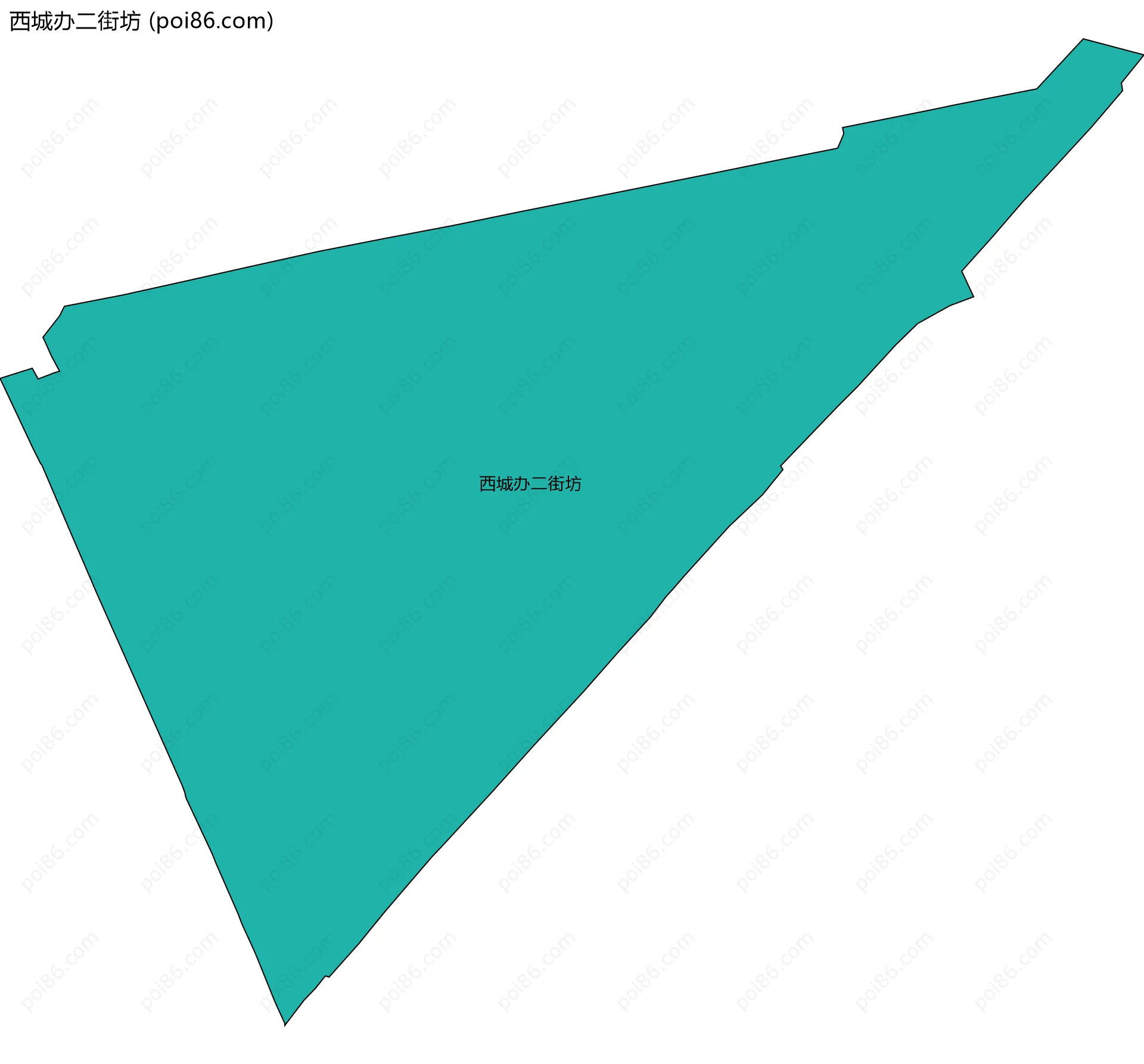 西城办二街坊边界地图