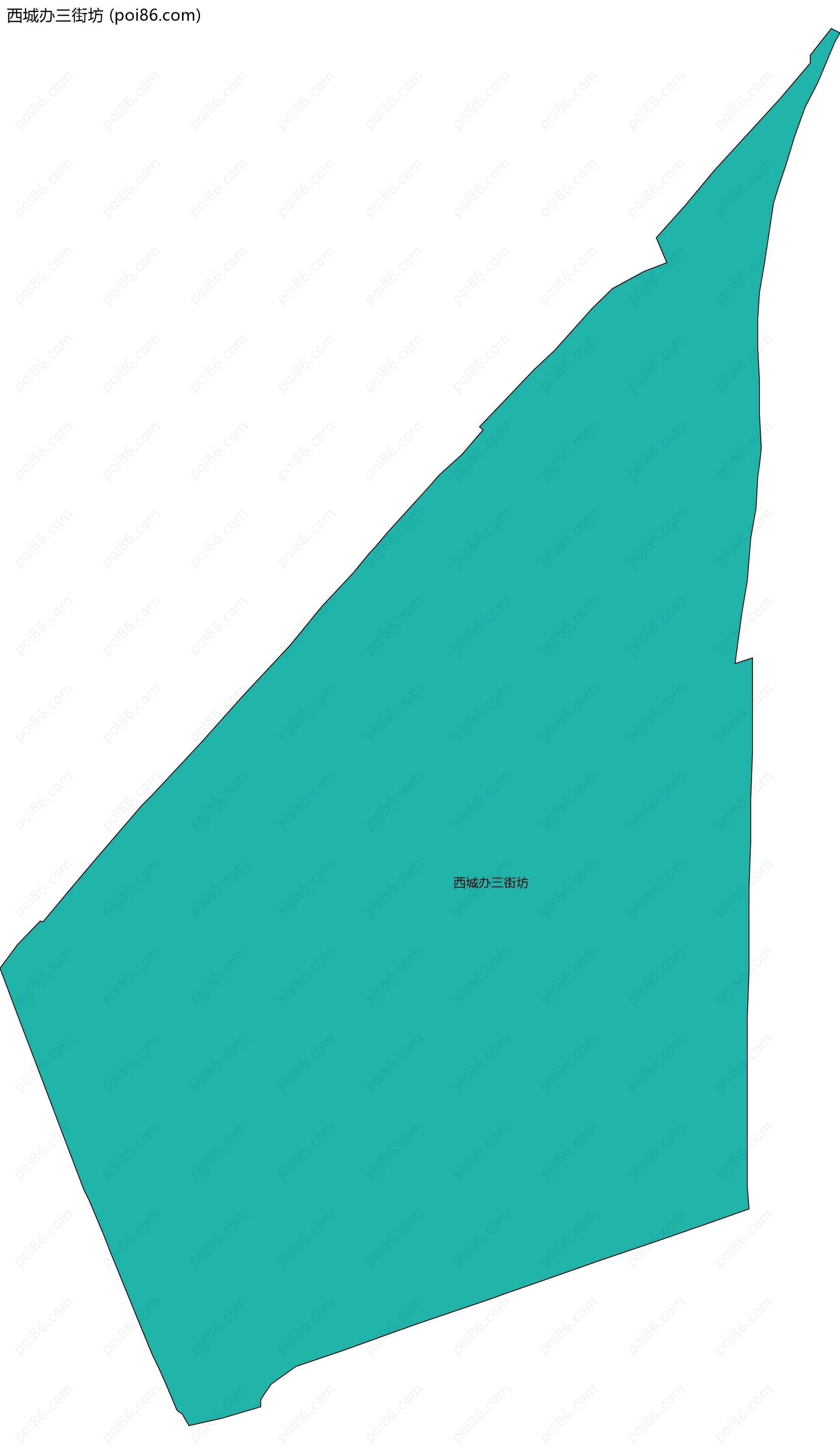 西城办三街坊边界地图