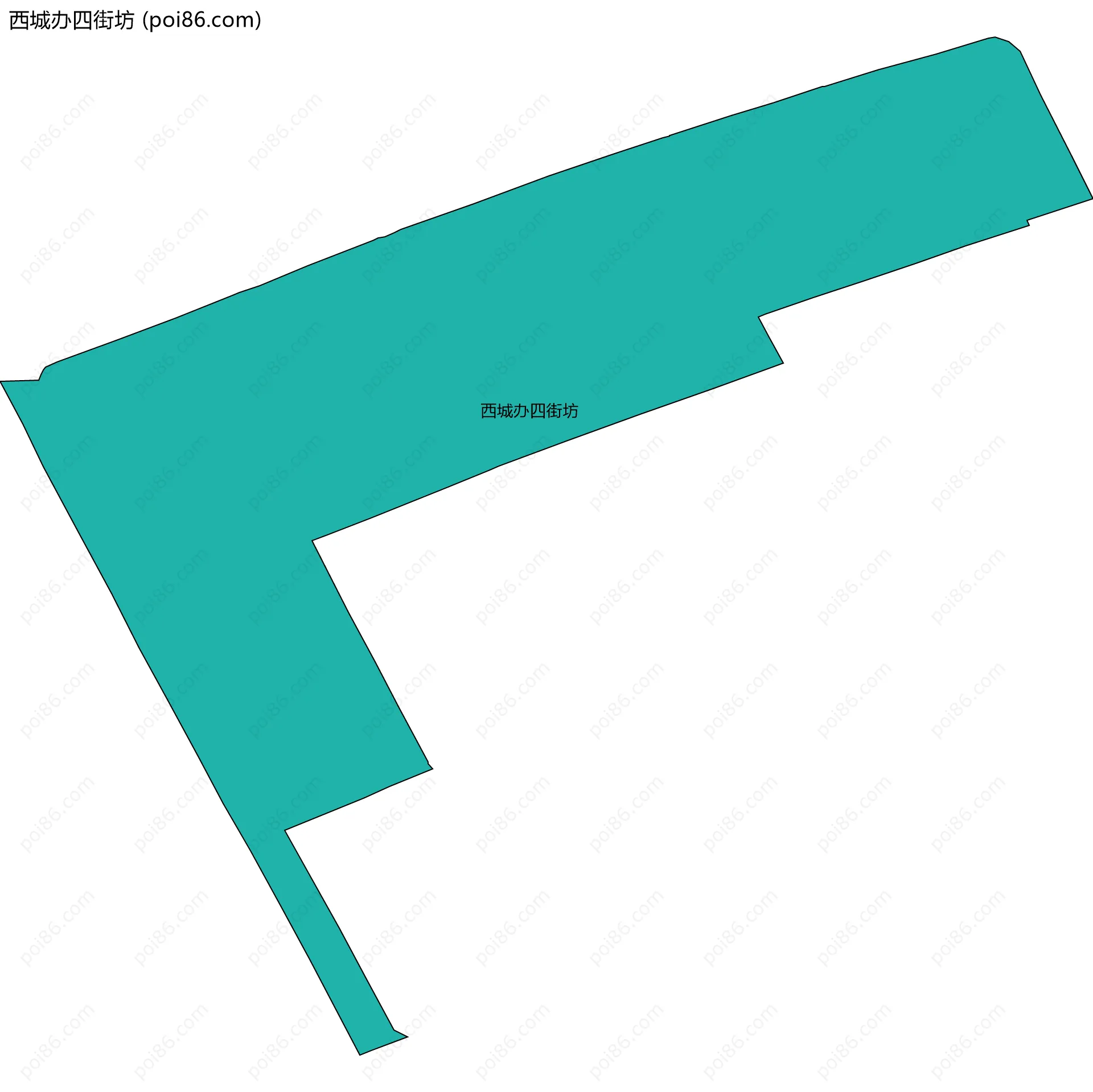 西城办四街坊边界地图