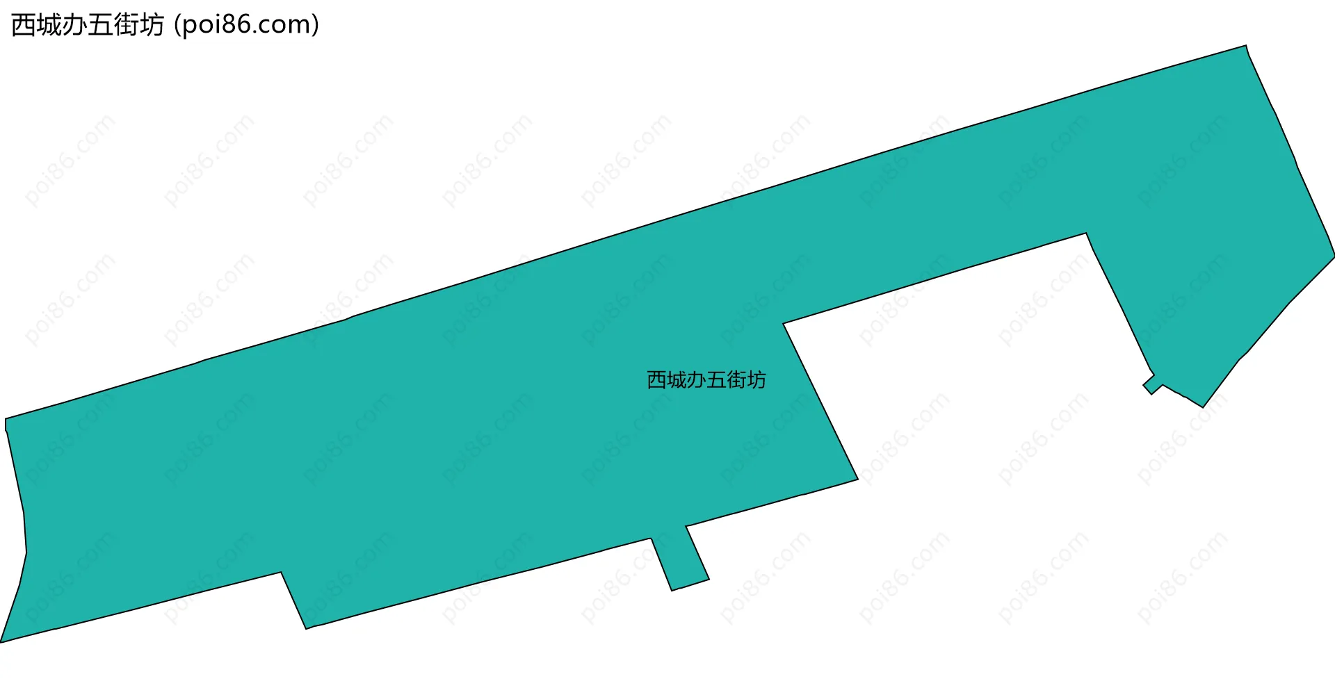 西城办五街坊边界地图