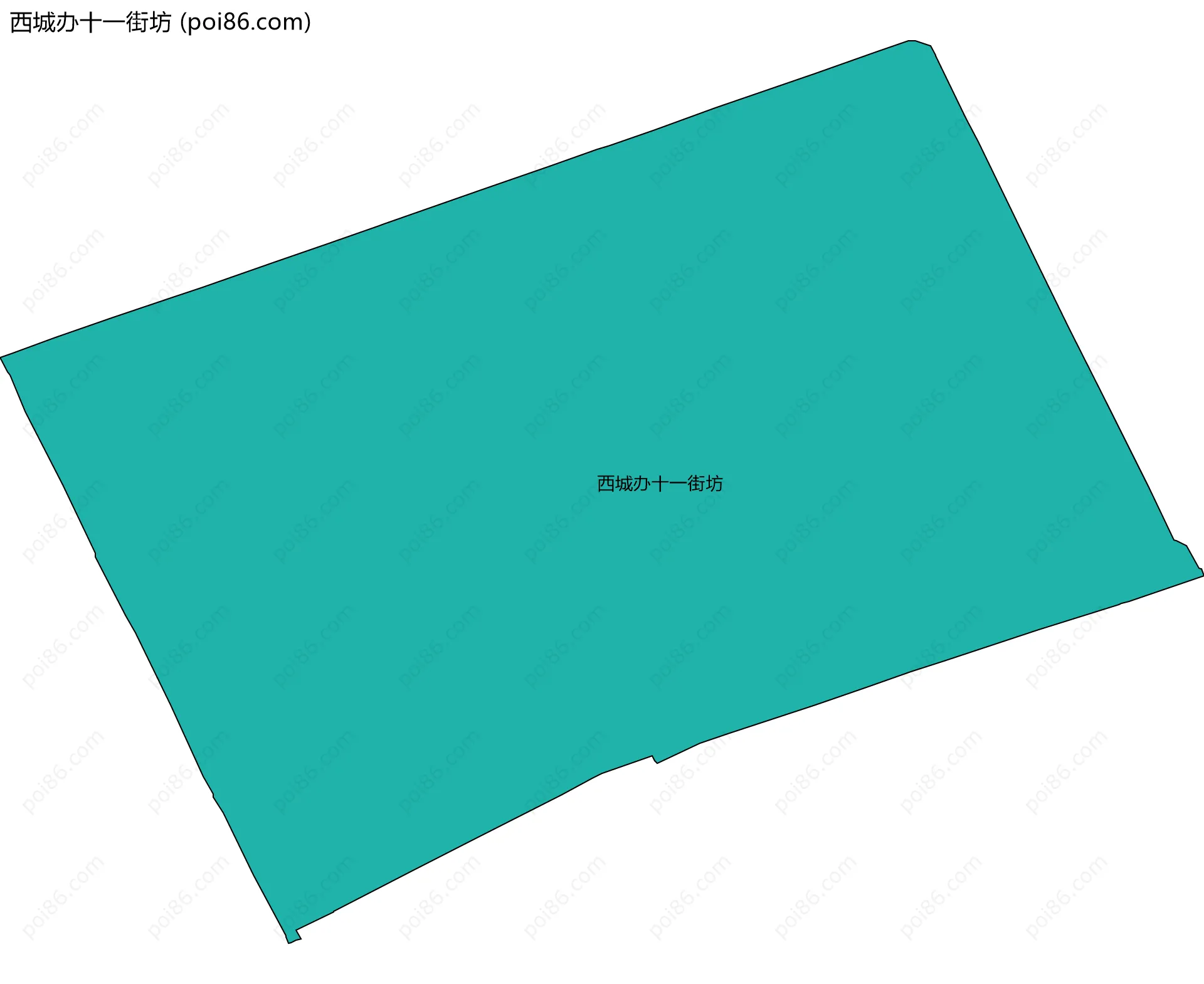西城办十一街坊边界地图