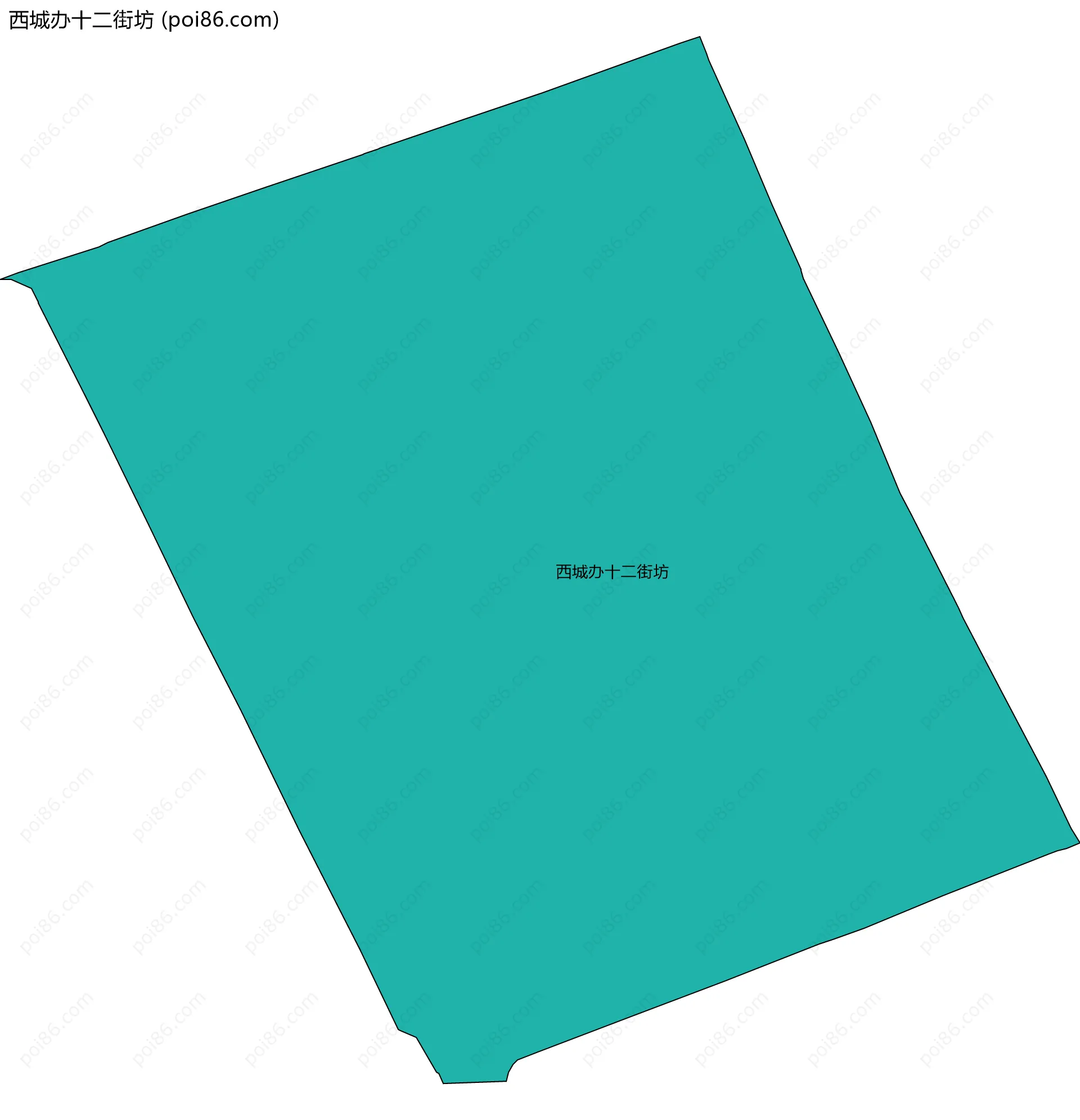 西城办十二街坊边界地图