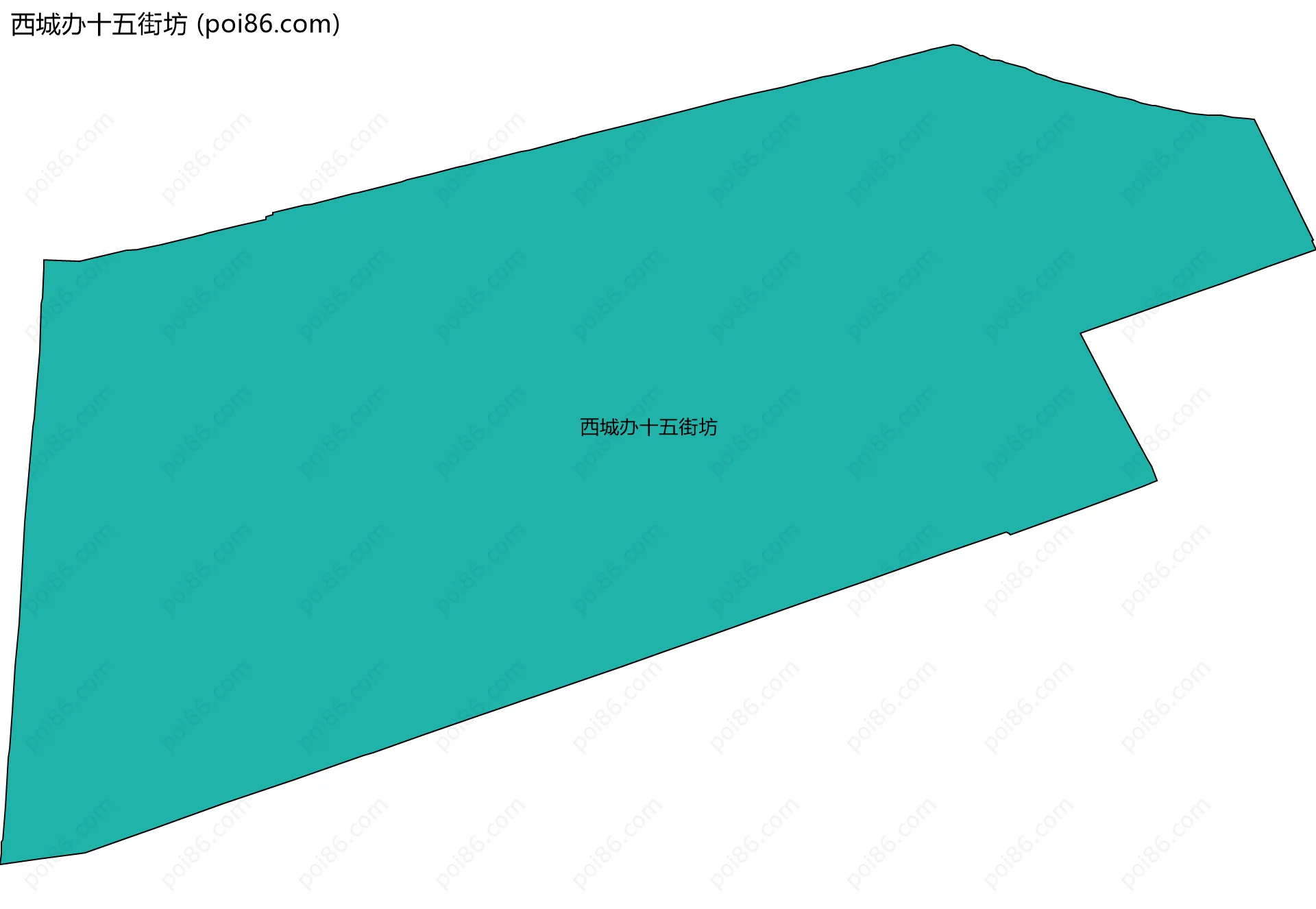 西城办十五街坊边界地图