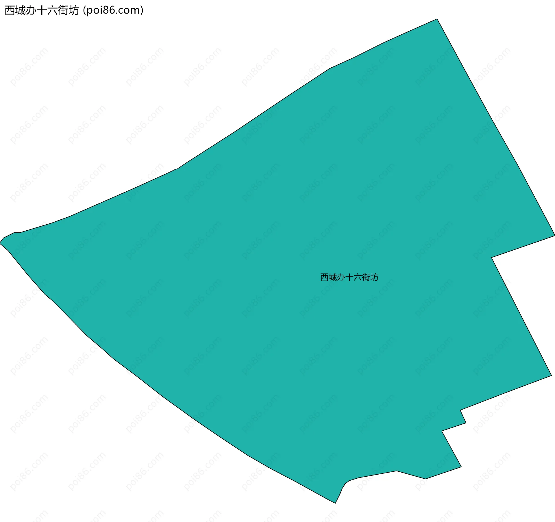 西城办十六街坊边界地图