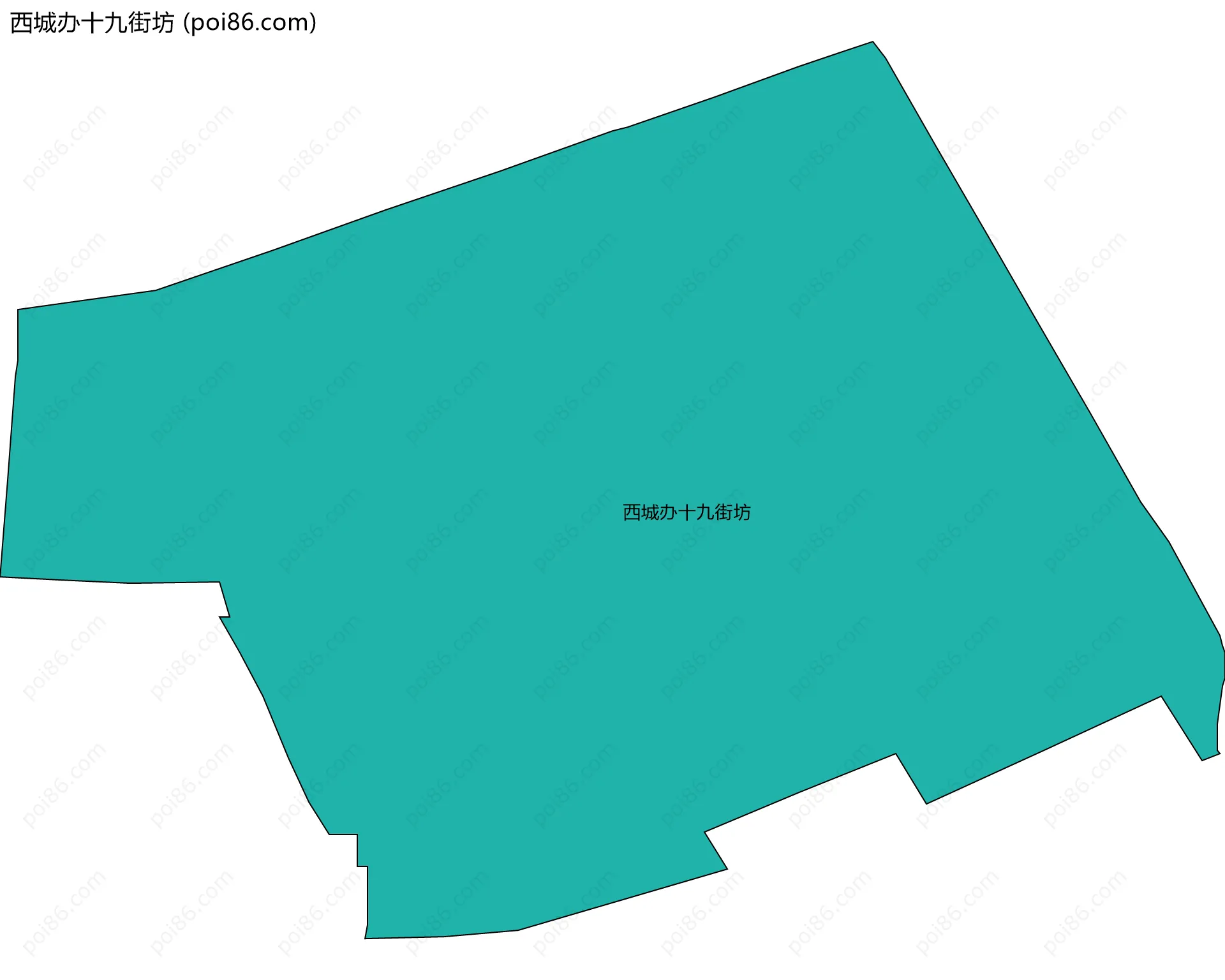 西城办十九街坊边界地图