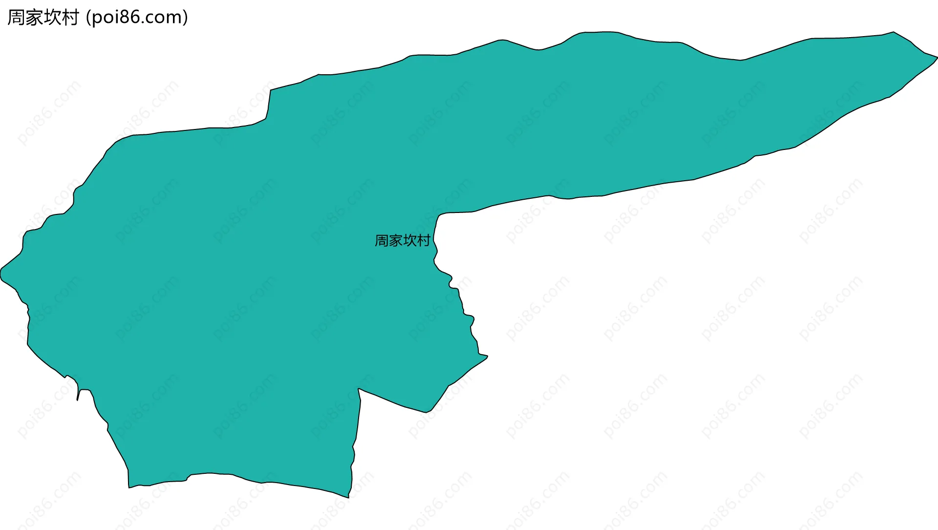 周家坎村边界地图