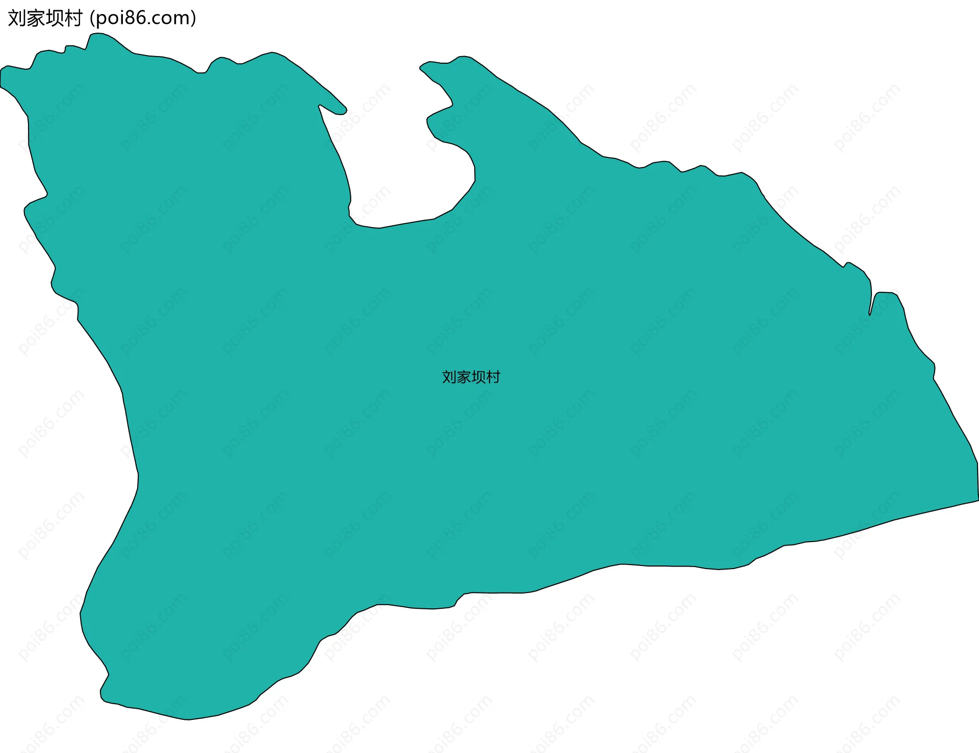 刘家坝村边界地图