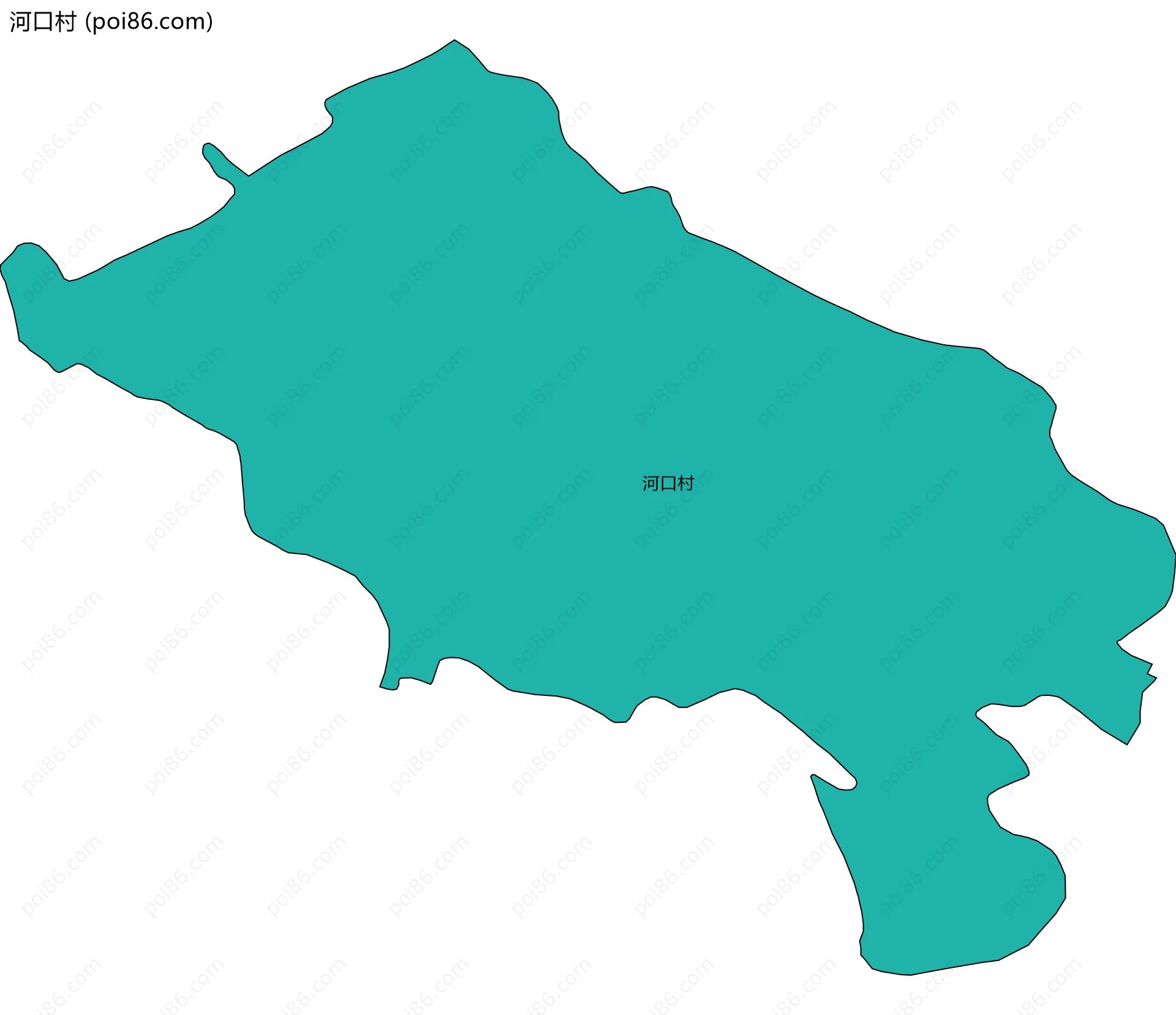 河口村边界地图