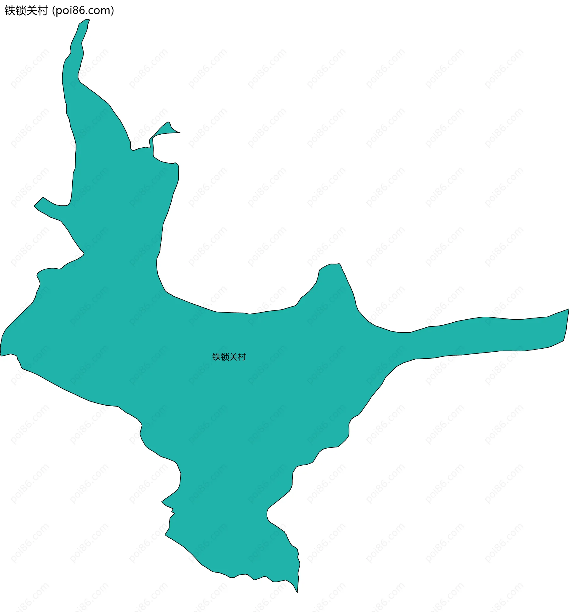 铁锁关村边界地图