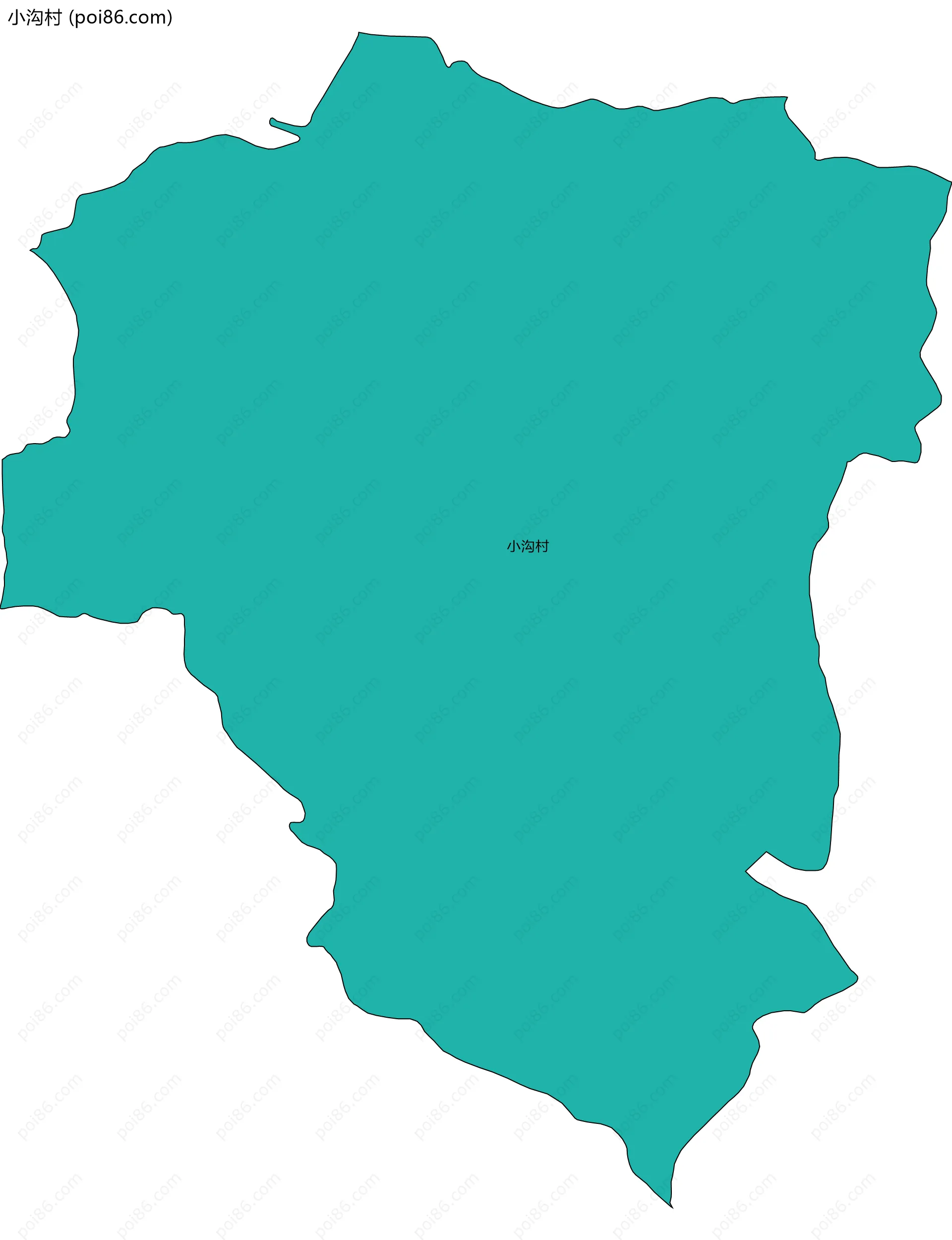 小沟村边界地图